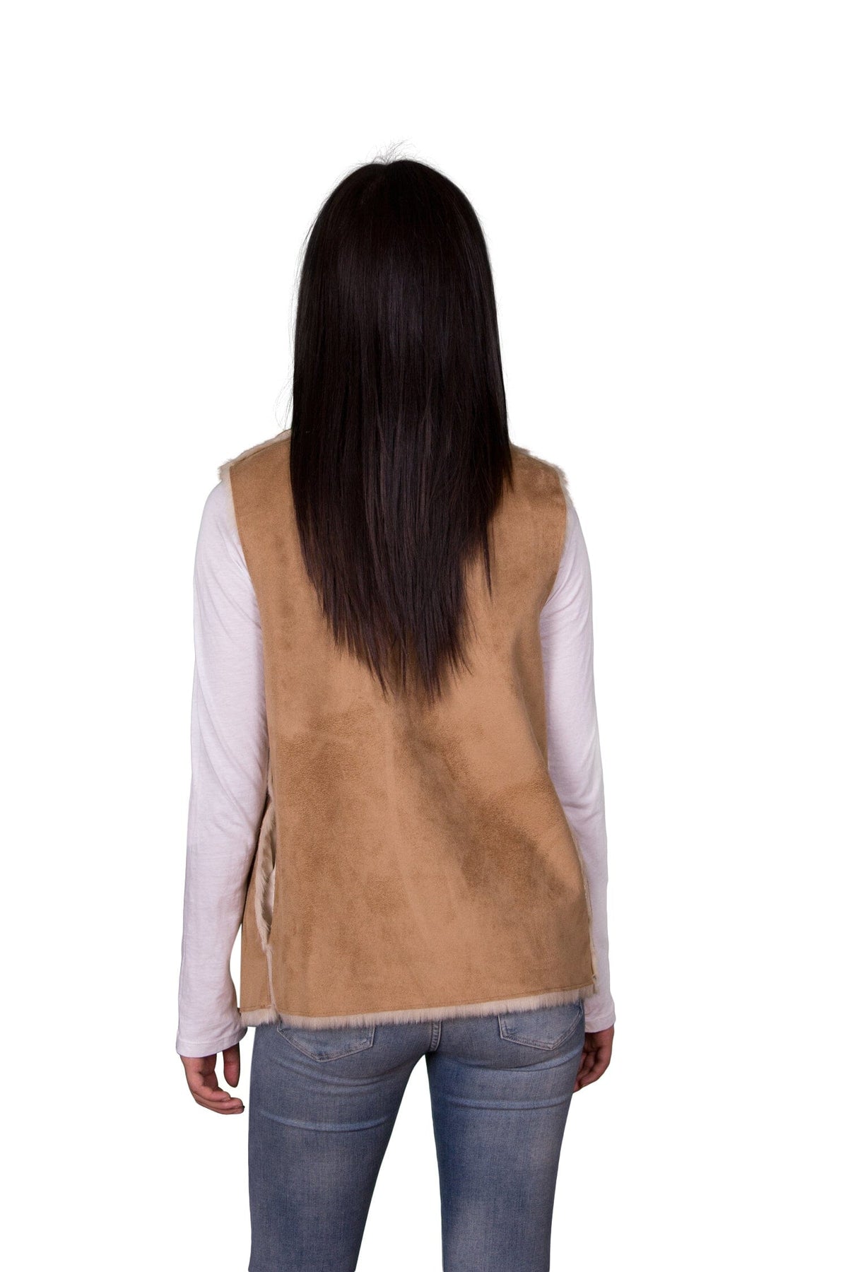 Velvet by Graham &amp; Spencer Anouk Reversible Faux Fur Drape Vest
