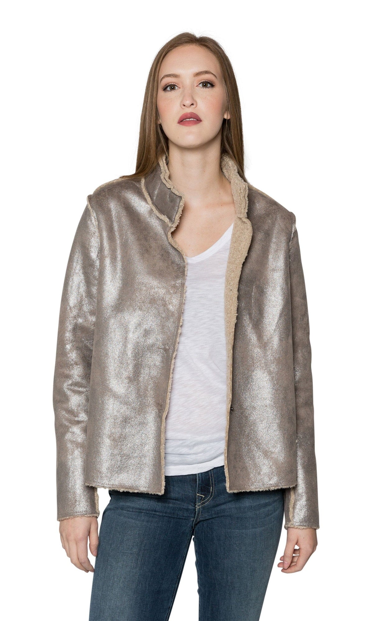 Velvet by Graham &amp; Spencer Chatlie Reversible Faux Sherpa Jacket