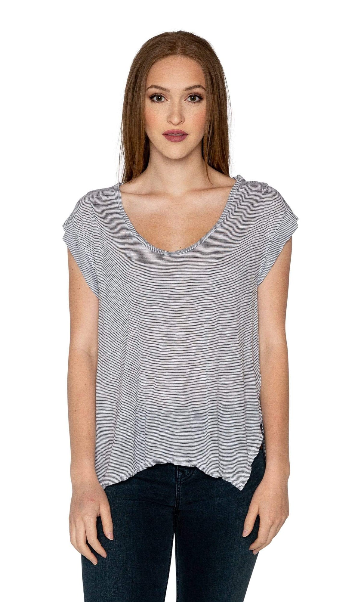 Velvet by Graham &amp; Spencer Hannah Scoop Neck Jersey Tee