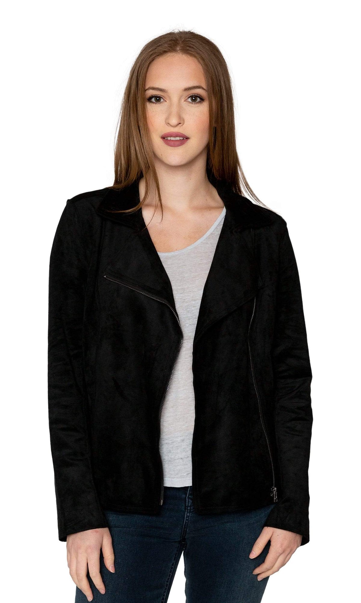 Velvet by Graham &amp; Spencer Xandra Faux Suede Moto Jacket