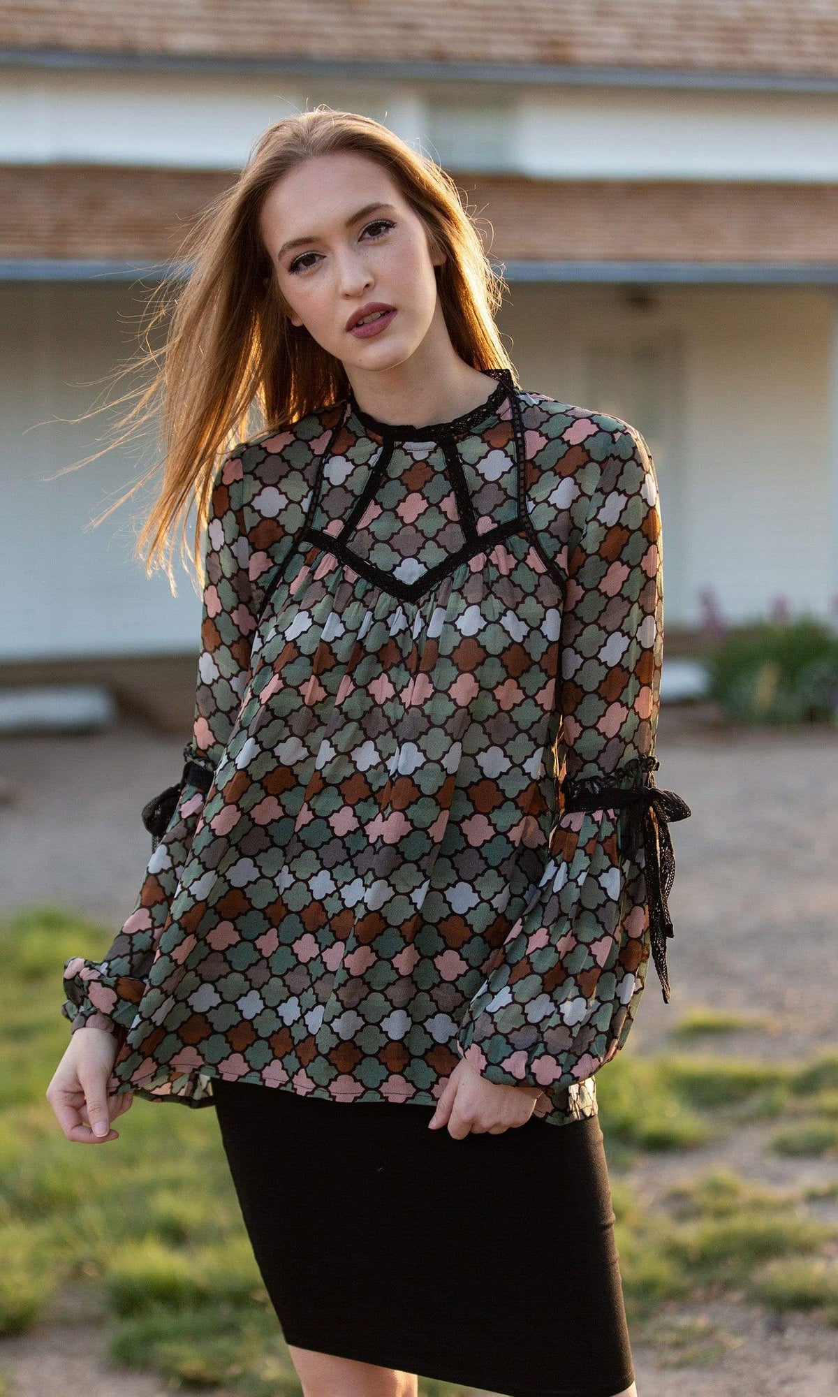 LAmade Trina Cotton Blend Pencil Skirt