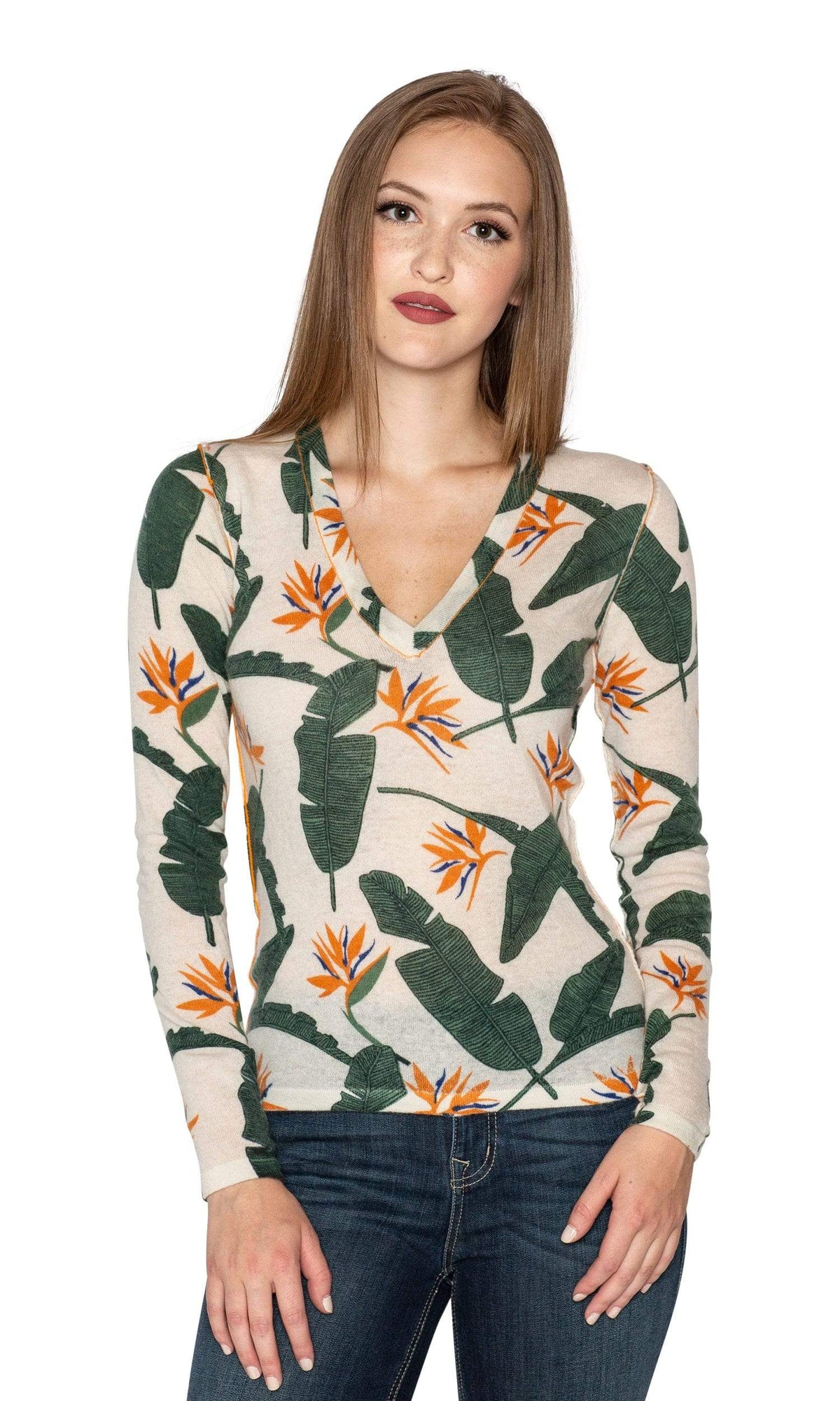 Knitwit Cashmere V Neck Pullover Sweater