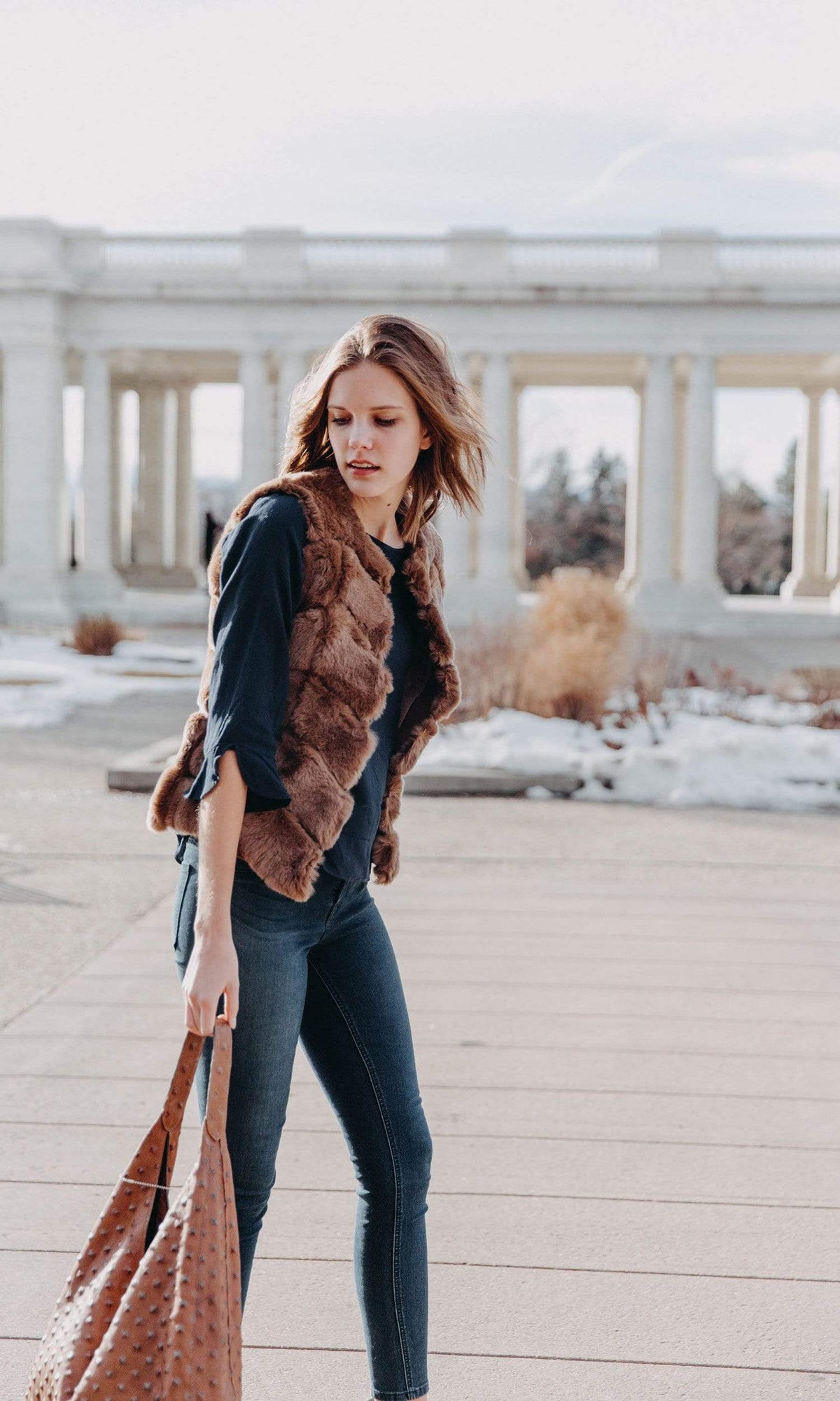 Love Token Sloan Genuine Fur Vest