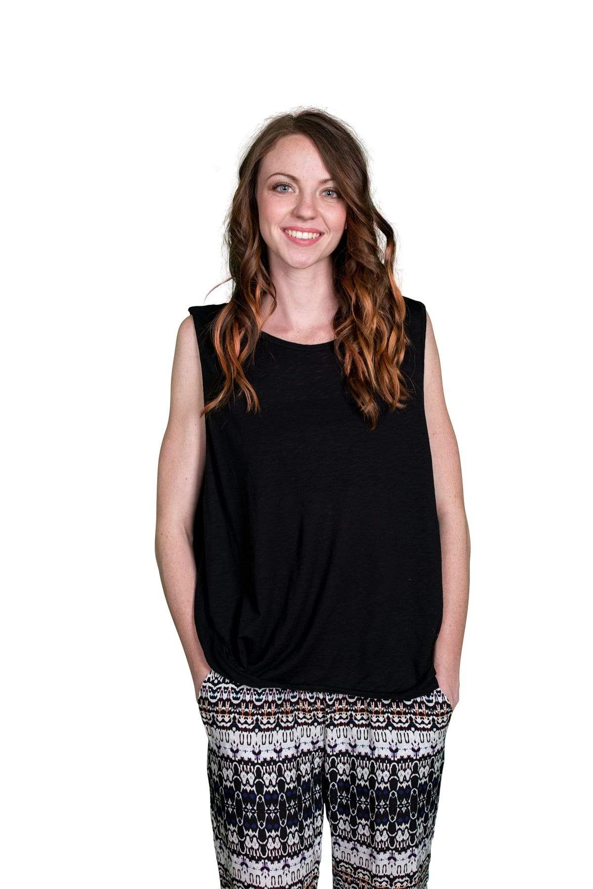 Velvet by Graham & Spencer Sanaa Luxe Slub Crossover Drape Tank