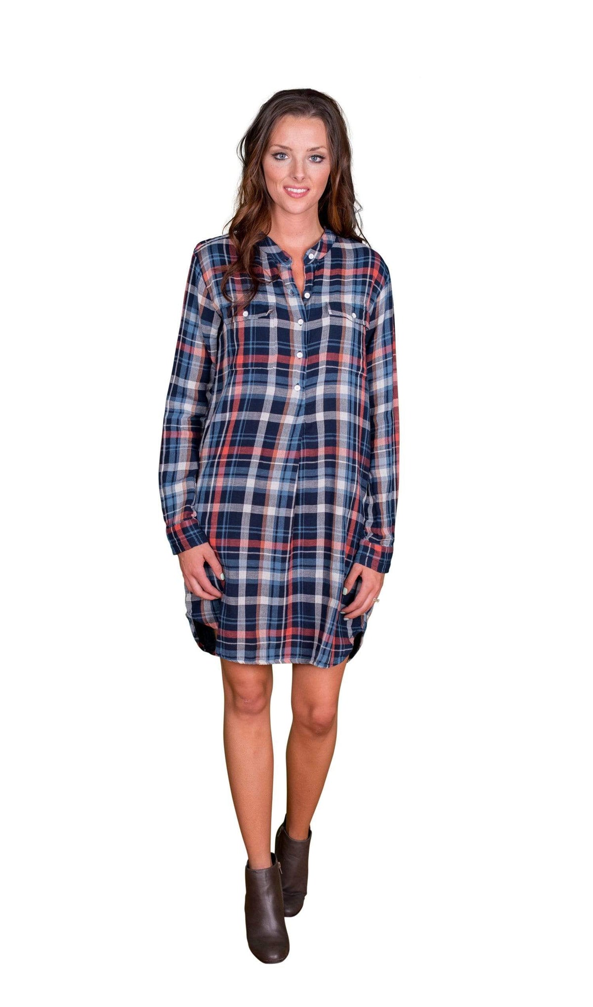 Velvet by Graham &amp; Spencer Gabrielle Plaid Shirt Dress