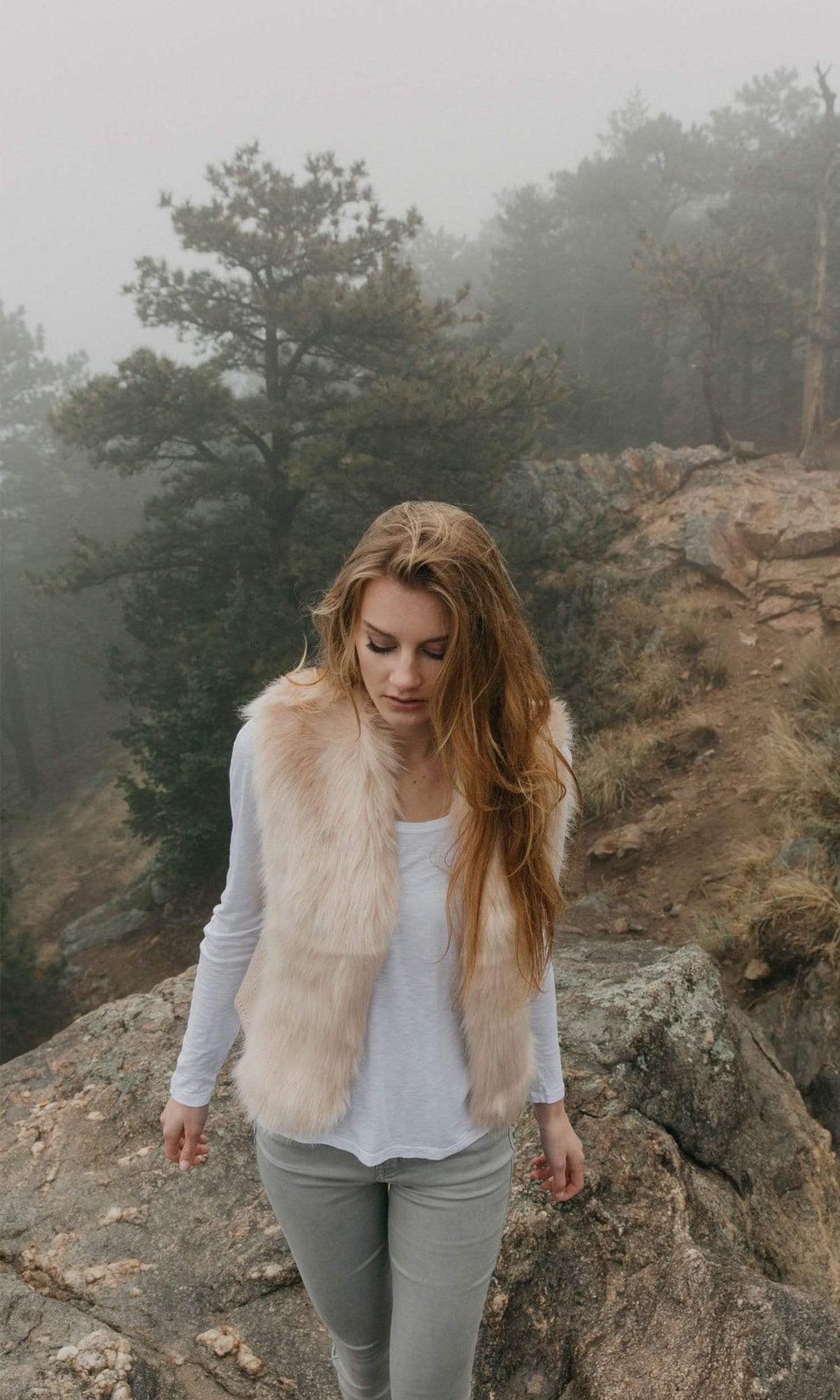 Love Token Alexandra Faux Fur Front Vest