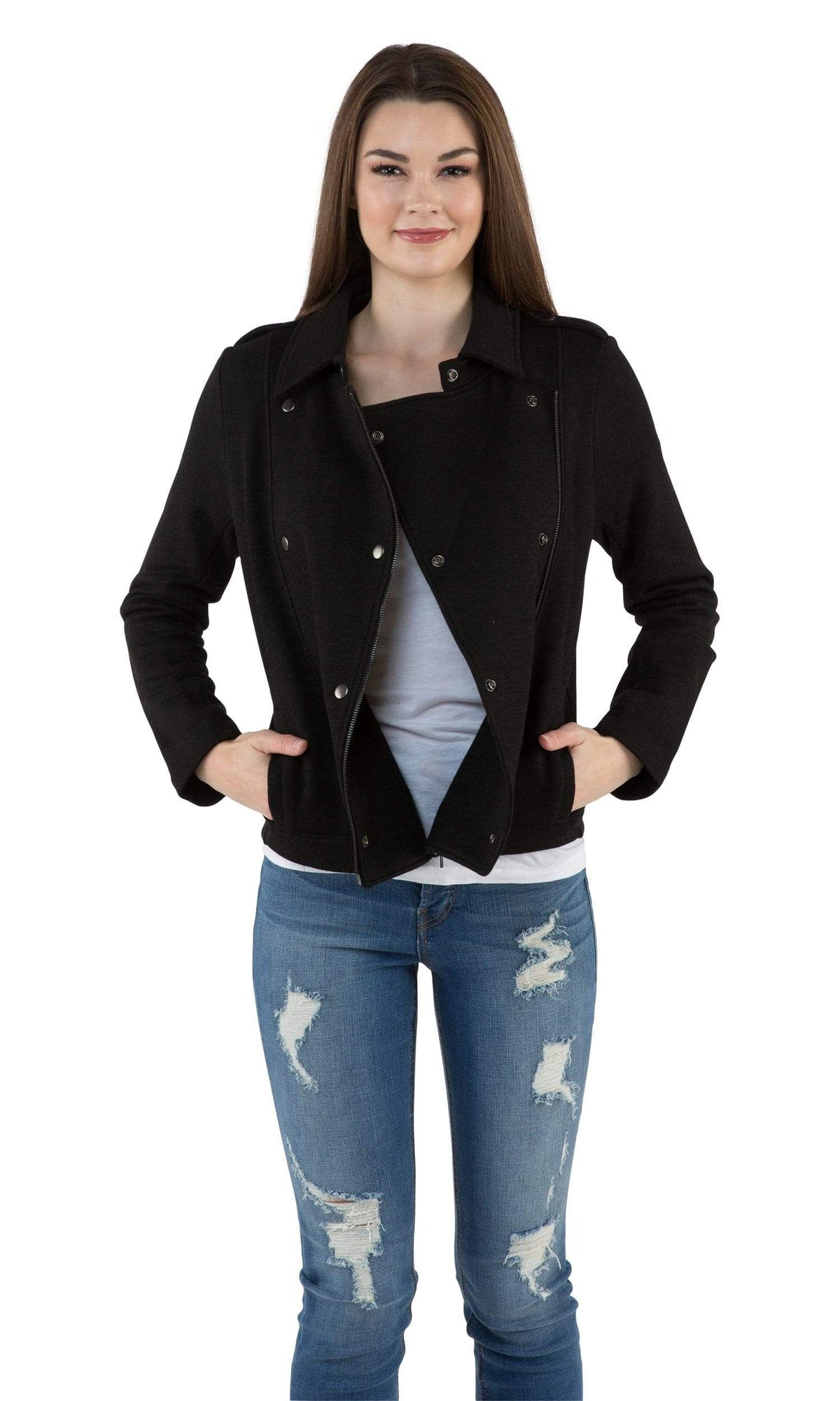 Velvet by Graham &amp; Spencer Manthis French Terry Moto Jacket