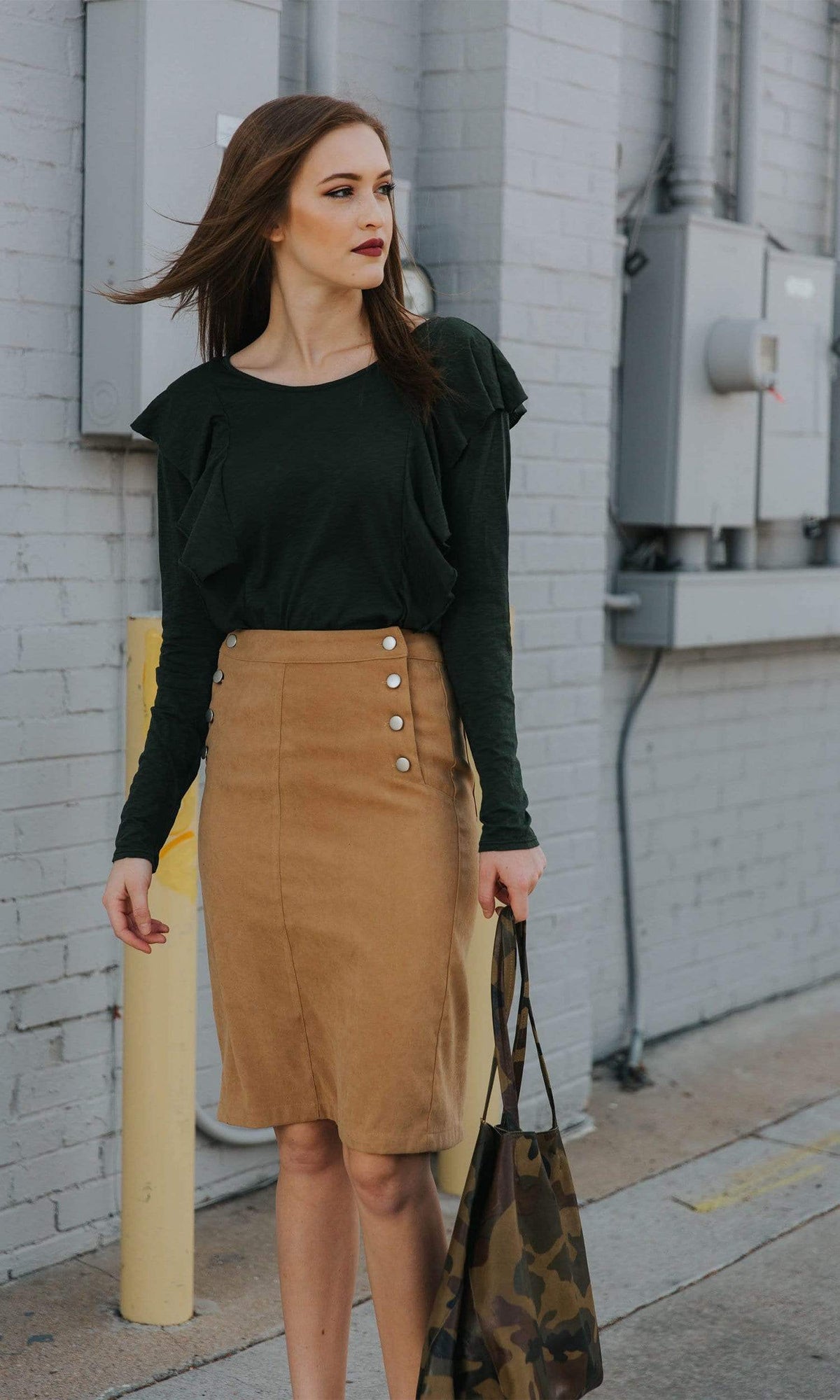 Velvet by Graham &amp; Spencer Raylee Ruffle Front Top