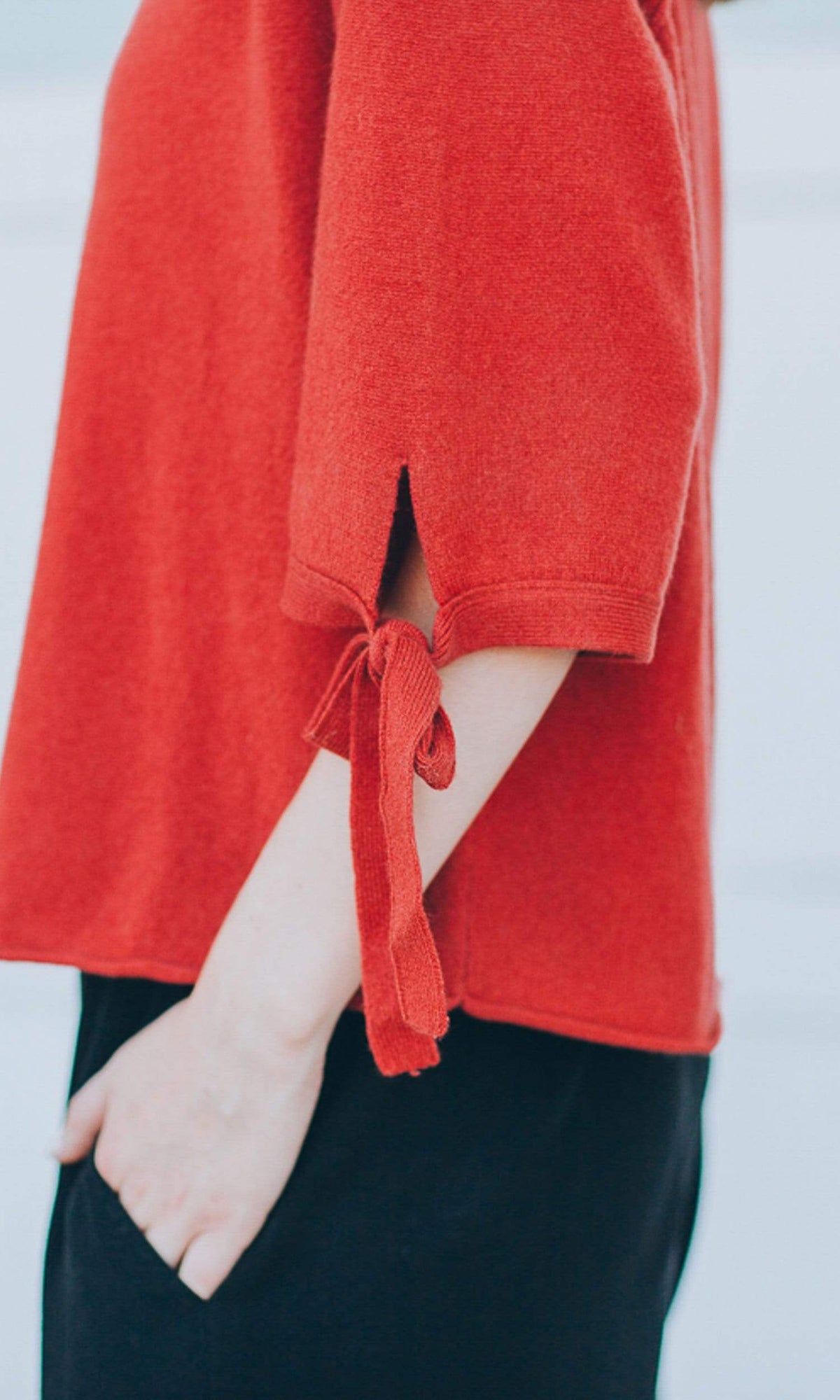 Velvet by Graham &amp; Spencer Nicolette Cashmere Tie Sleeve Sweater