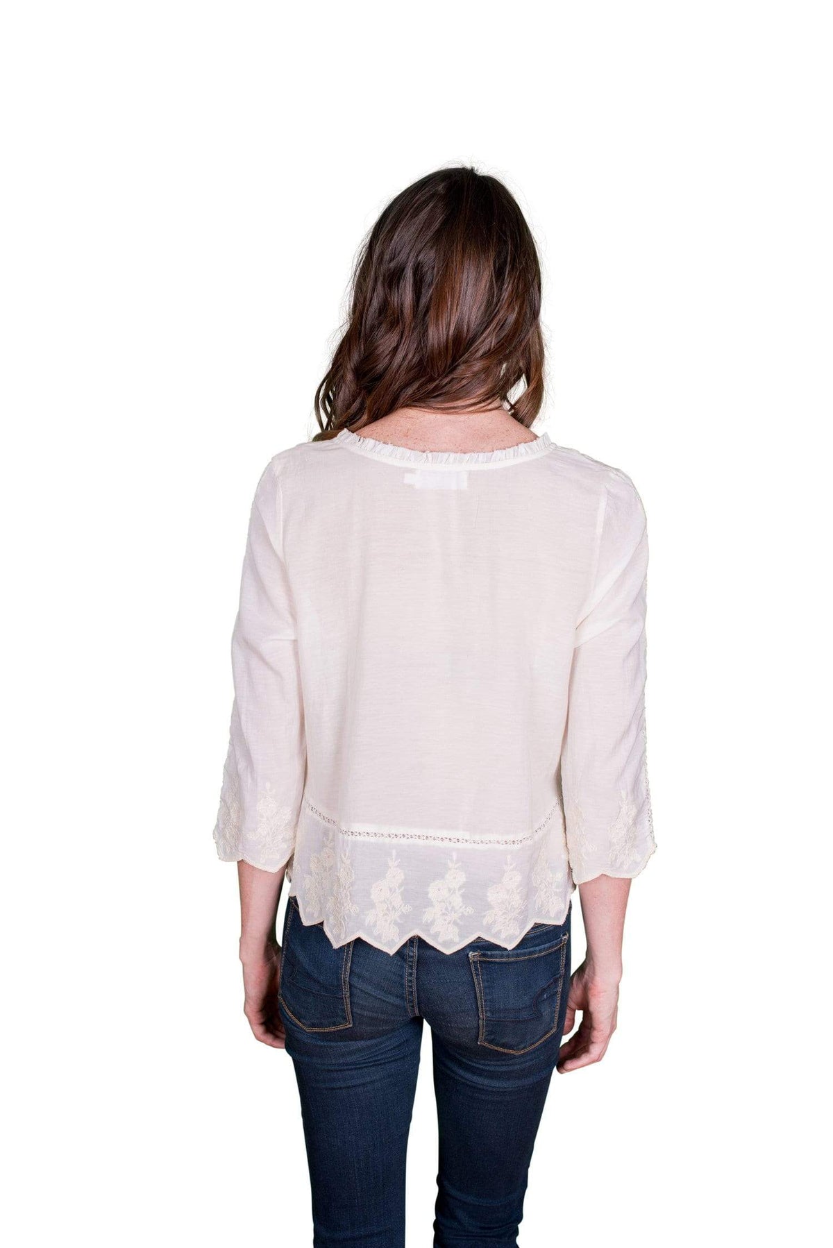 Velvet by Graham &amp; Spencer Milio Embroidered Cotton Voile Top