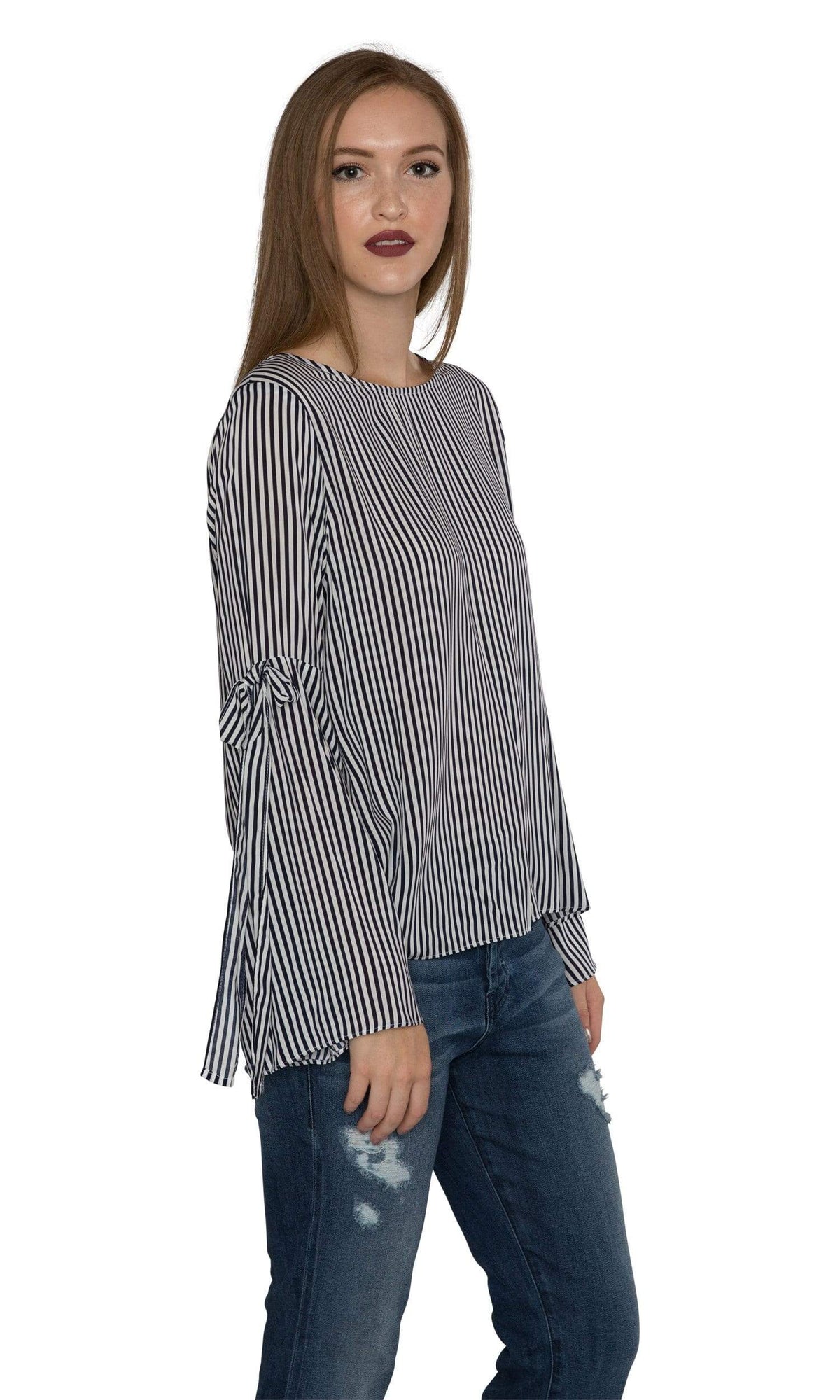 Velvet by Graham &amp; Spencer Adia Vertical Stripe Bell Sleeve Top