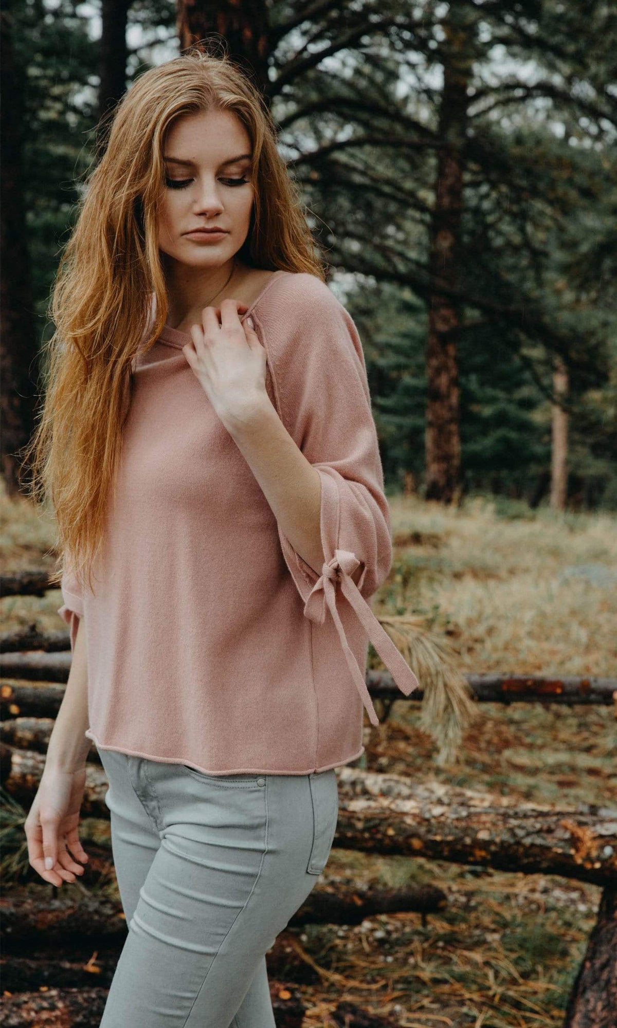 Velvet by Graham &amp; Spencer Nicolette Cashmere Tie Sleeve Sweater