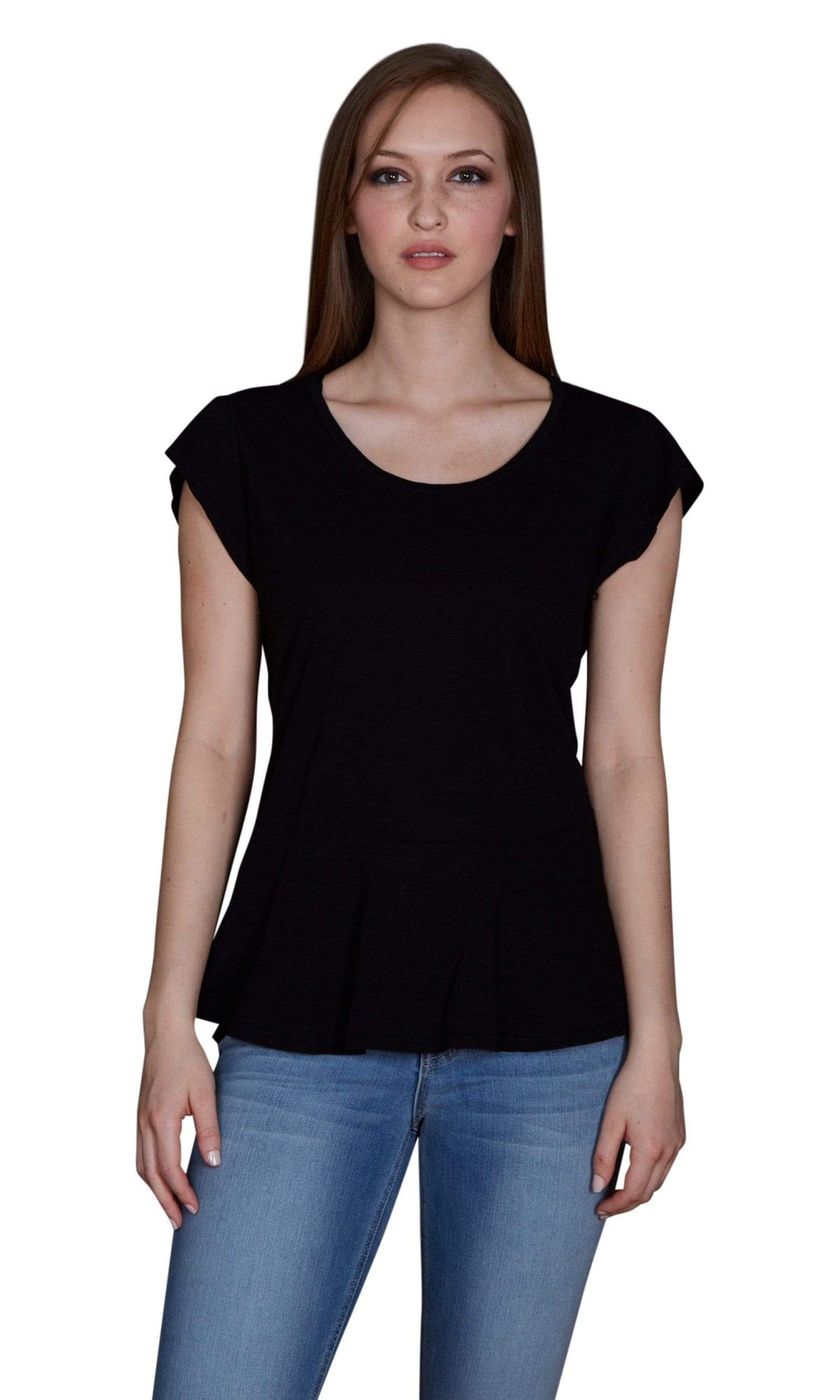 Velvet by Graham &amp; Spencer Itzel Cotton Slub Peplum Top