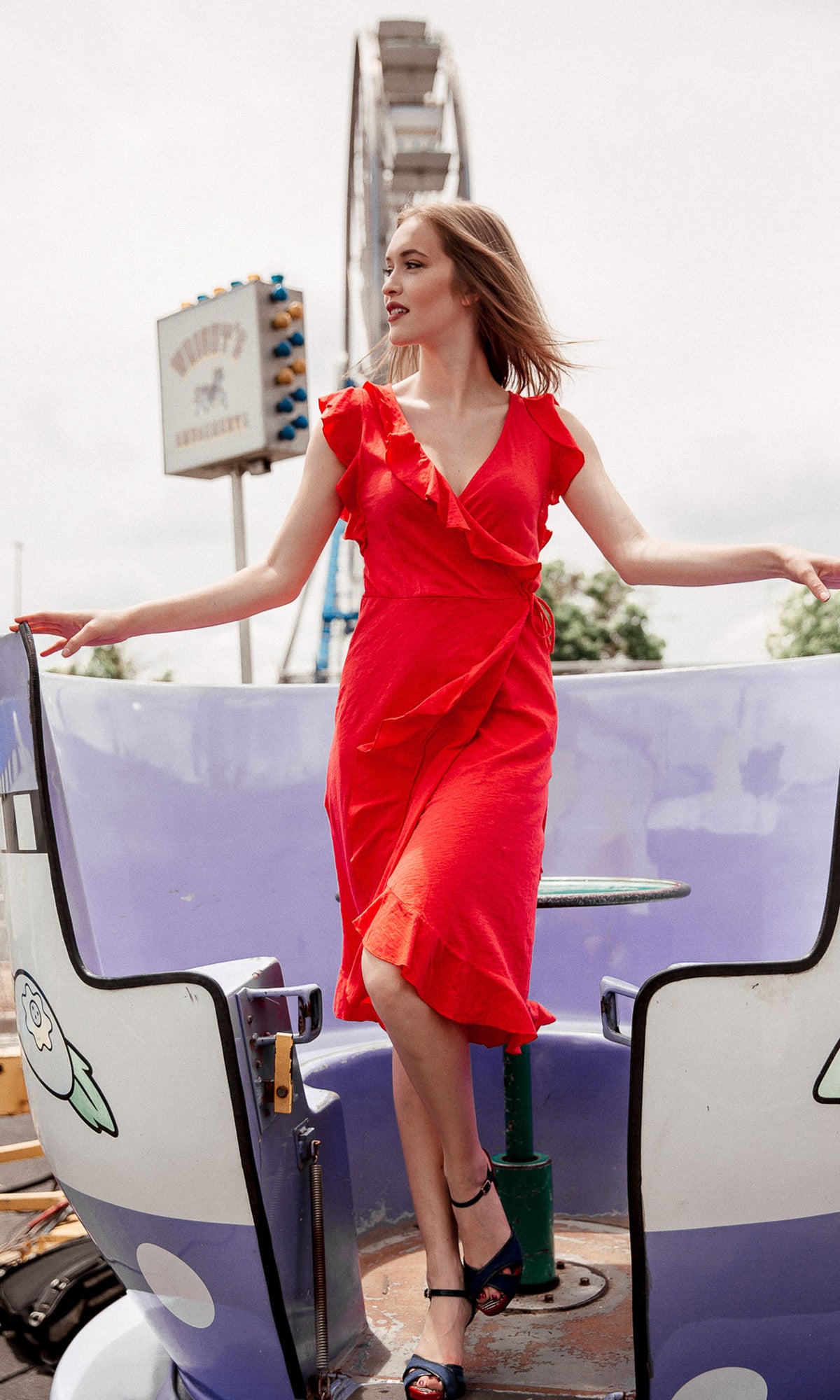 Velvet by Graham &amp; Spencer Sedona Cotton Slub Ruffle Wrap Dress