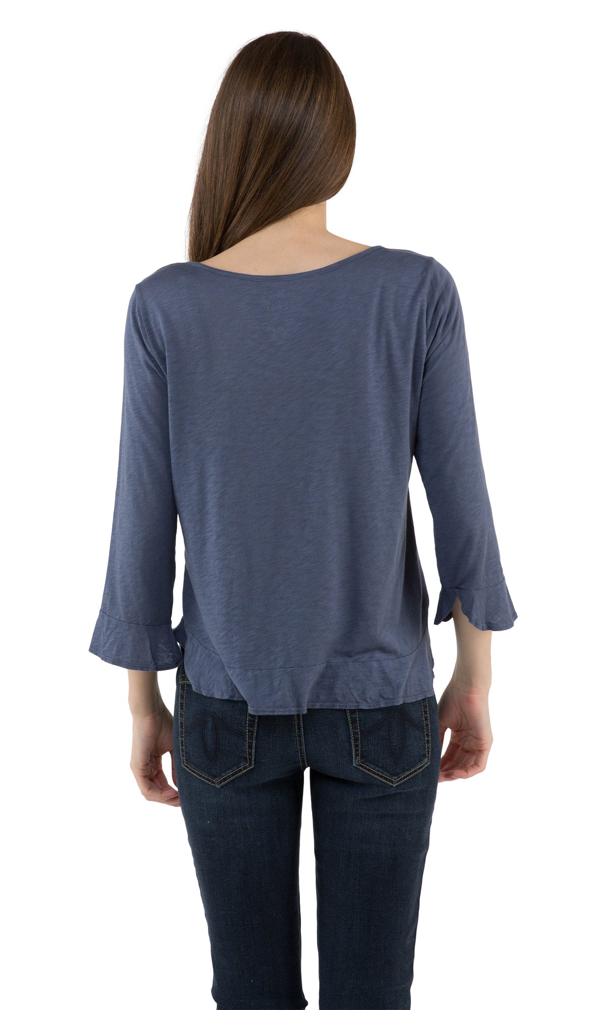 Velvet by Graham &amp; Spencer Aldora Ruffle Lux Slub Top