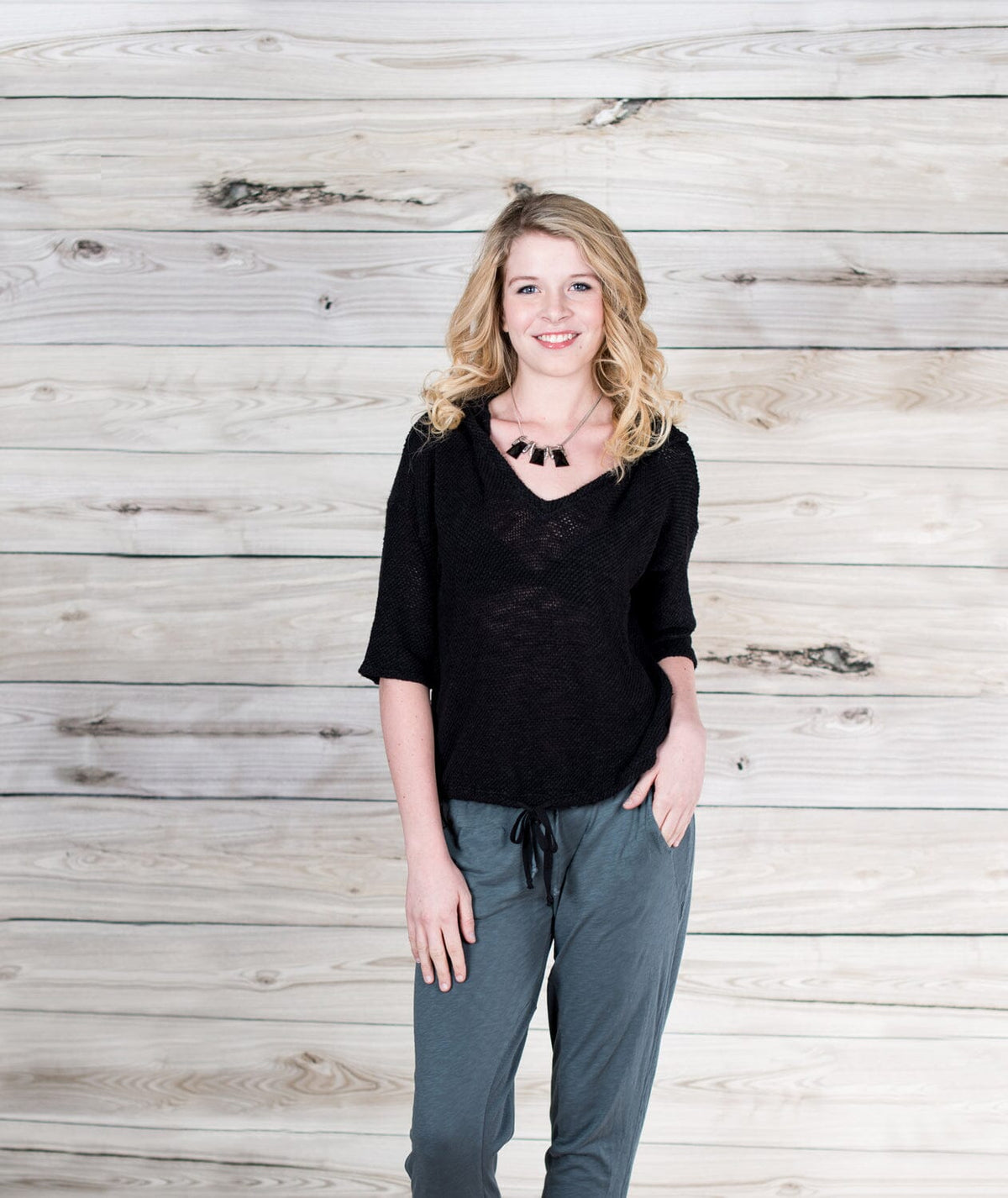 Velvet by Graham &amp; Spencer Kedda Cotton Crochet Dolman Hoodie