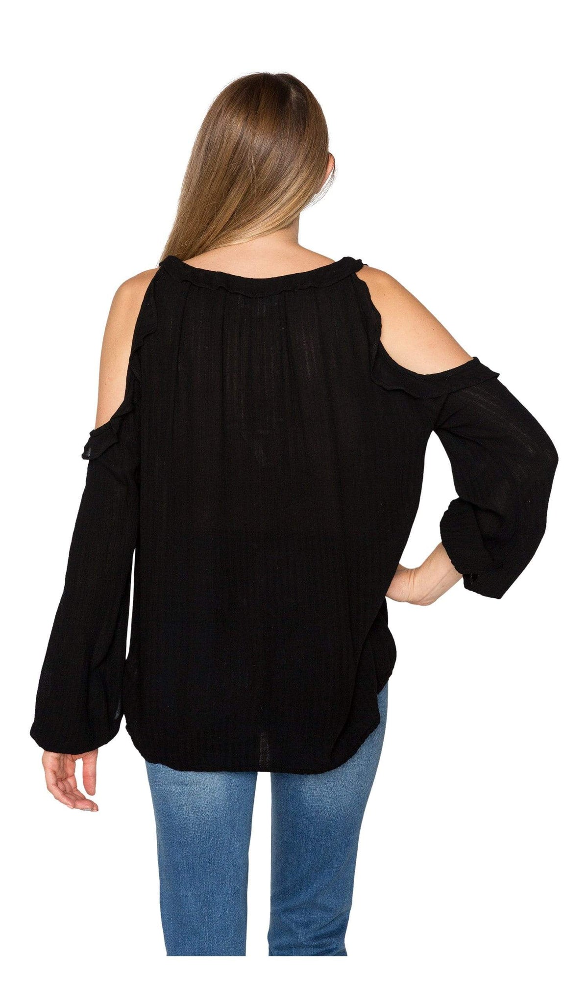 Velvet by Graham &amp; Spencer Grechen Ruffle Cut Out Blouse
