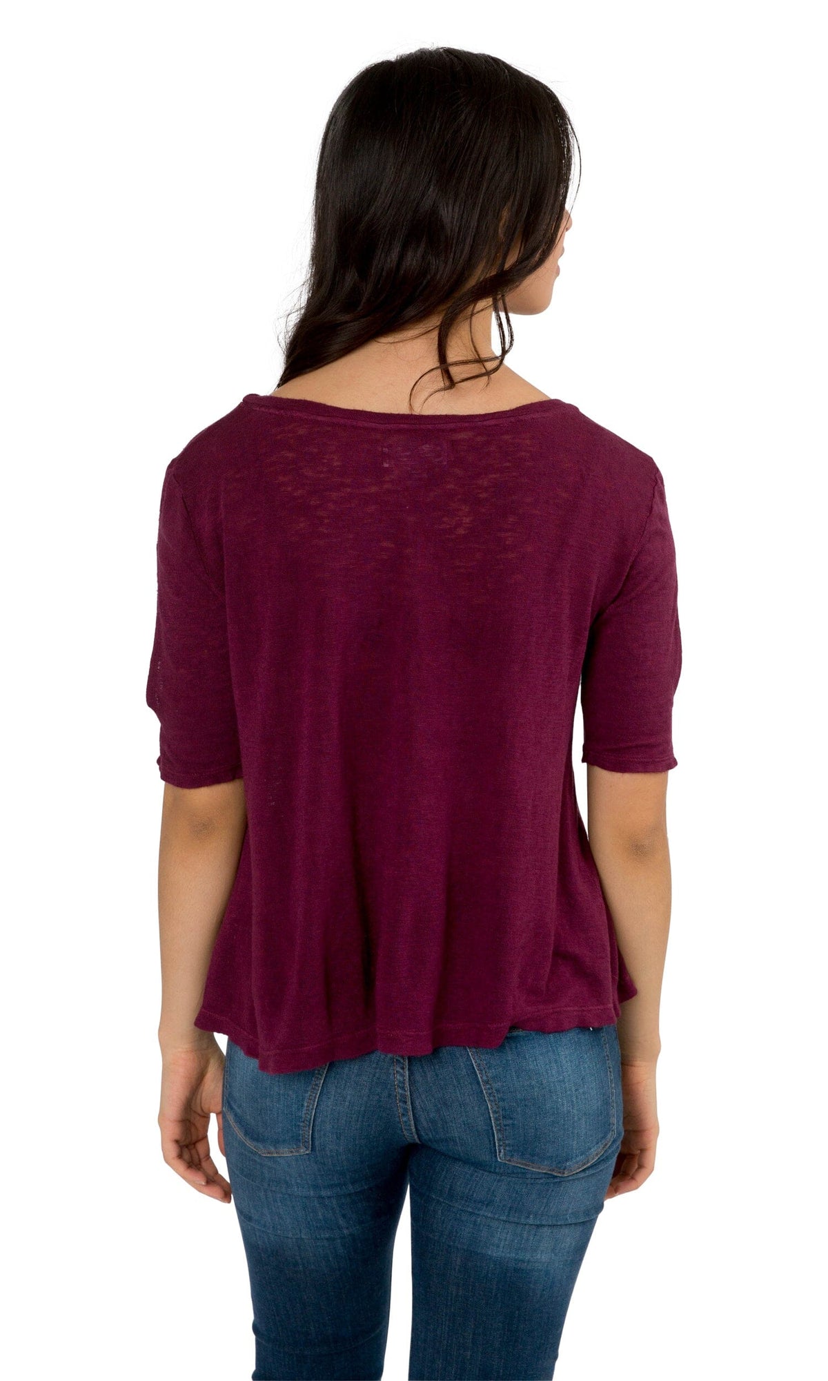 Velvet by Graham &amp; Spencer Janey Textured Knit Cut Out Tee