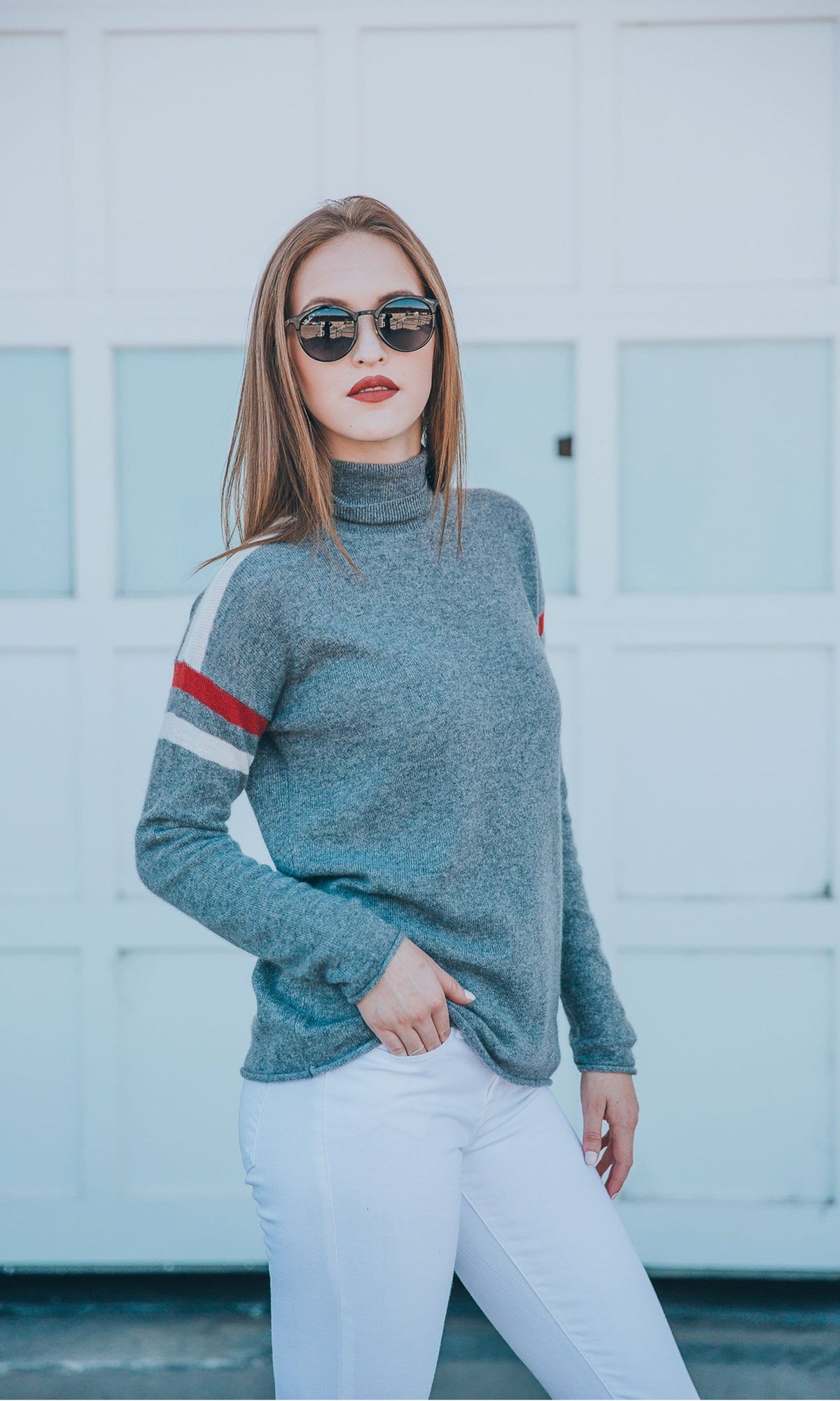 Velvet by Graham &amp; Spencer Bonnie Stripe Cashmere Sweater