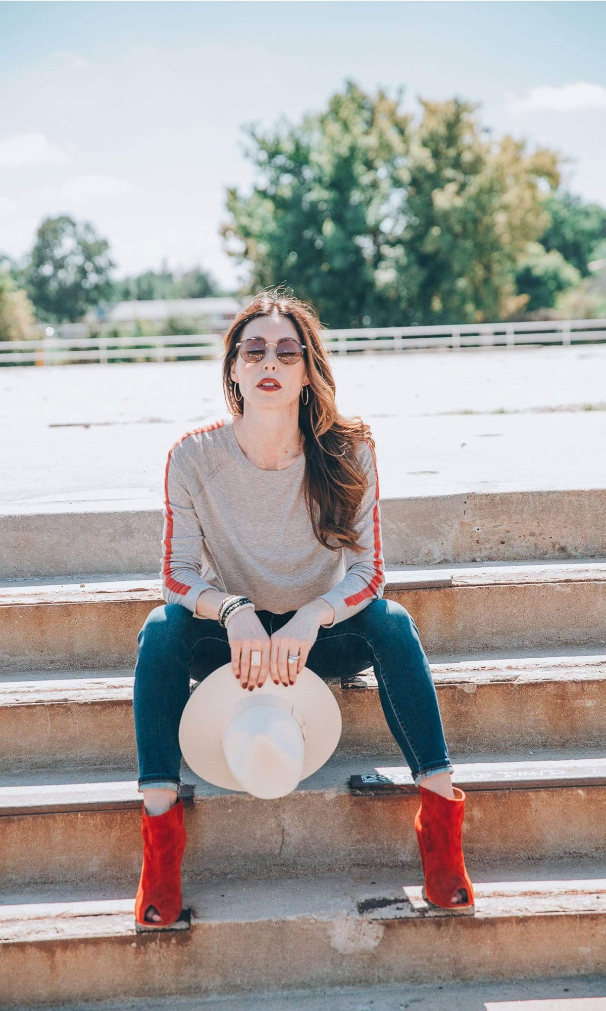 Velvet by Graham &amp; Spencer Torie Stripe Lux Cotton Raglan Sweater