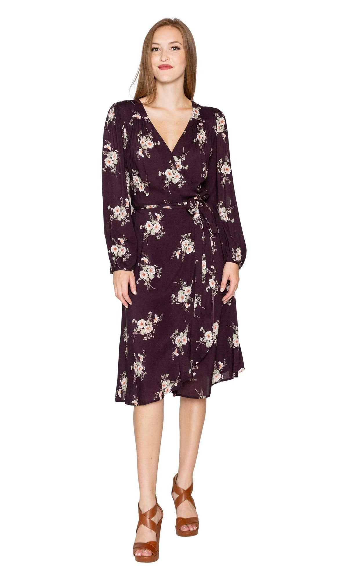 Velvet by Graham &amp; Spencer Pomona Floral Printed Challis Wrap Dress