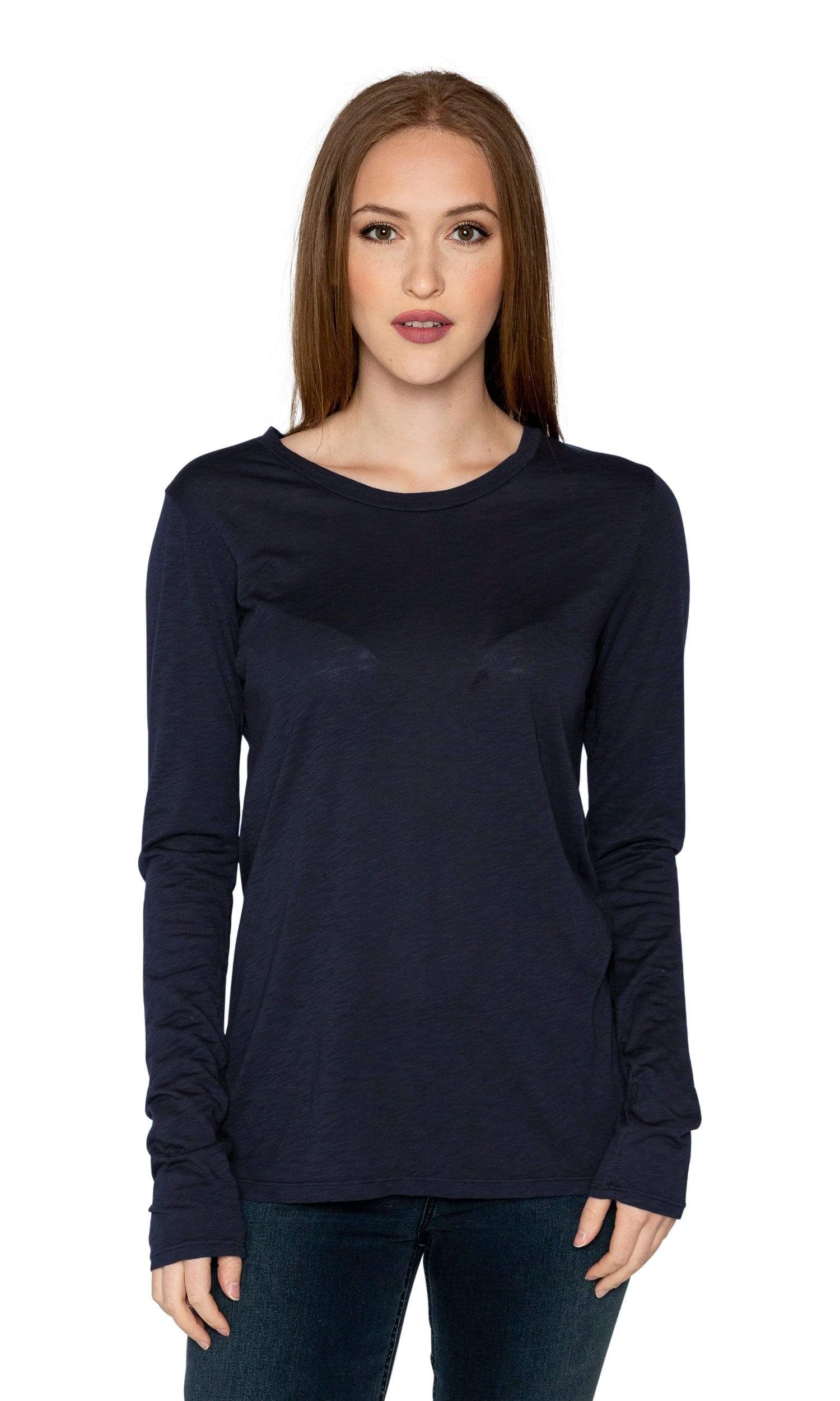 Velvet by Graham & Spencer Giana Luxe Slub Round Neck Top
