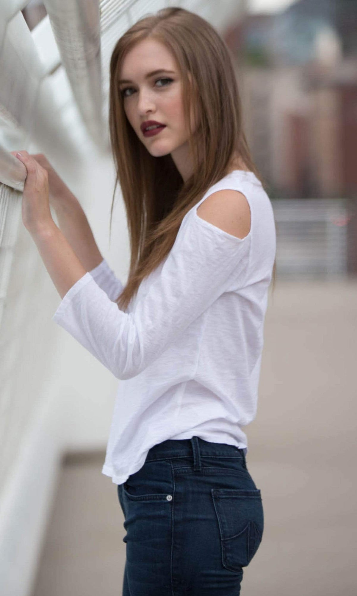 Velvet by Graham &amp; Spencer Bria Cotton Slub Cut Out Top