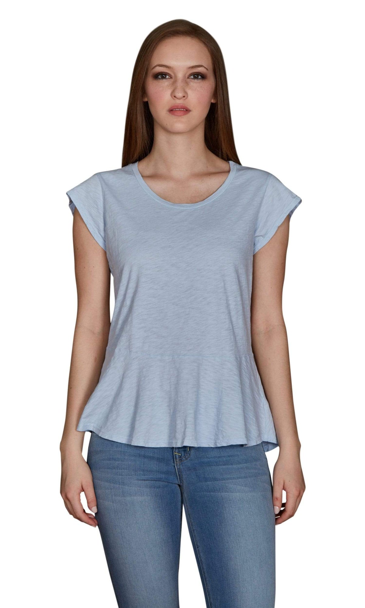 Velvet by Graham &amp; Spencer Itzel Cotton Slub Peplum Top