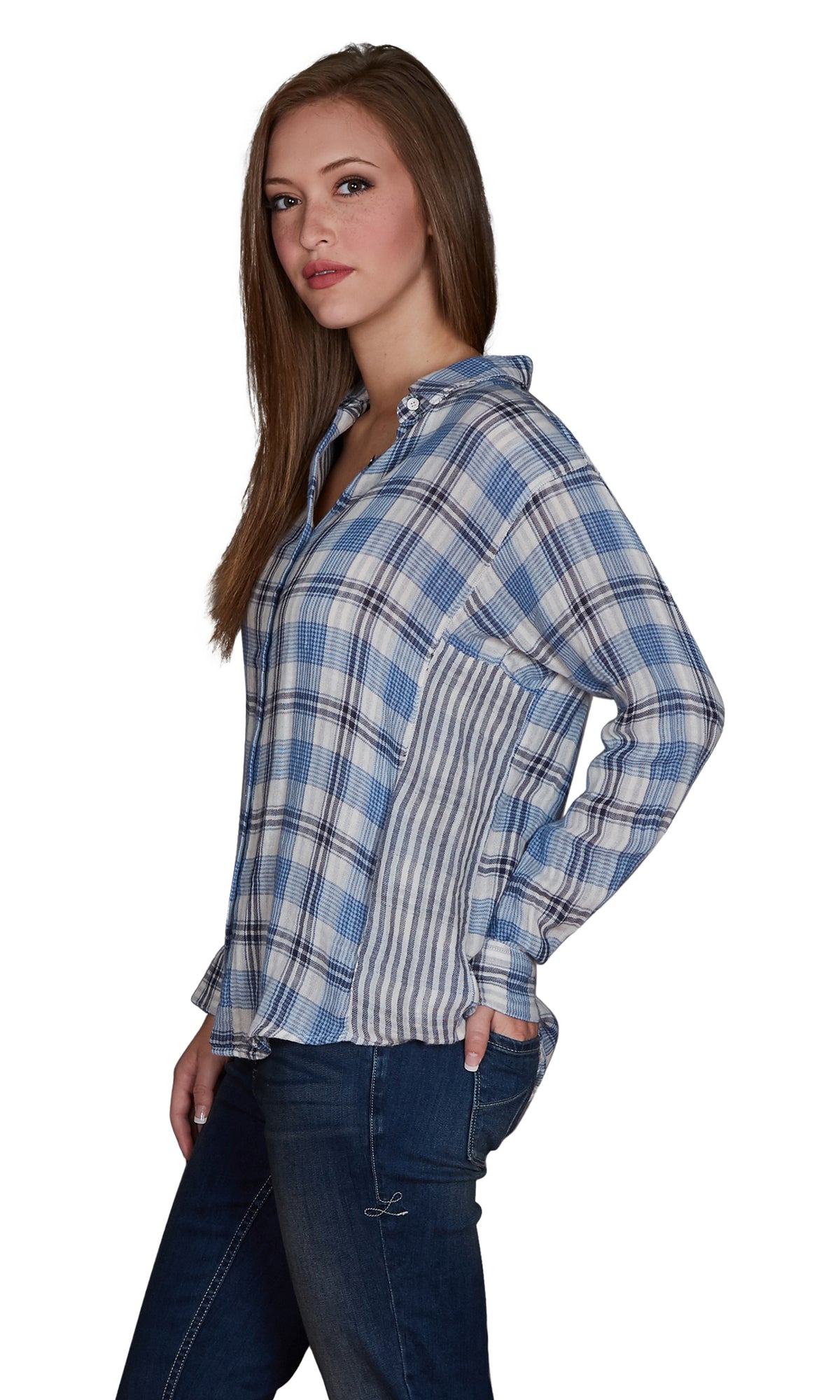 Velvet by Graham &amp; Spencer Yana Long Sleeve Button Up Top