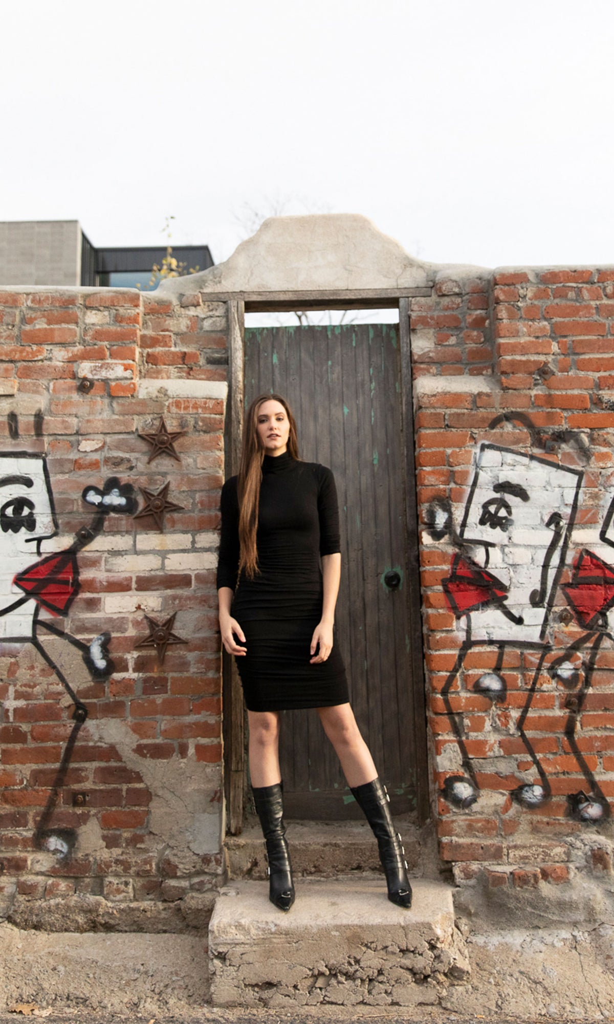 Velvet by Graham &amp; Spencer Lordes Mock Neck Lux Gauze Dress