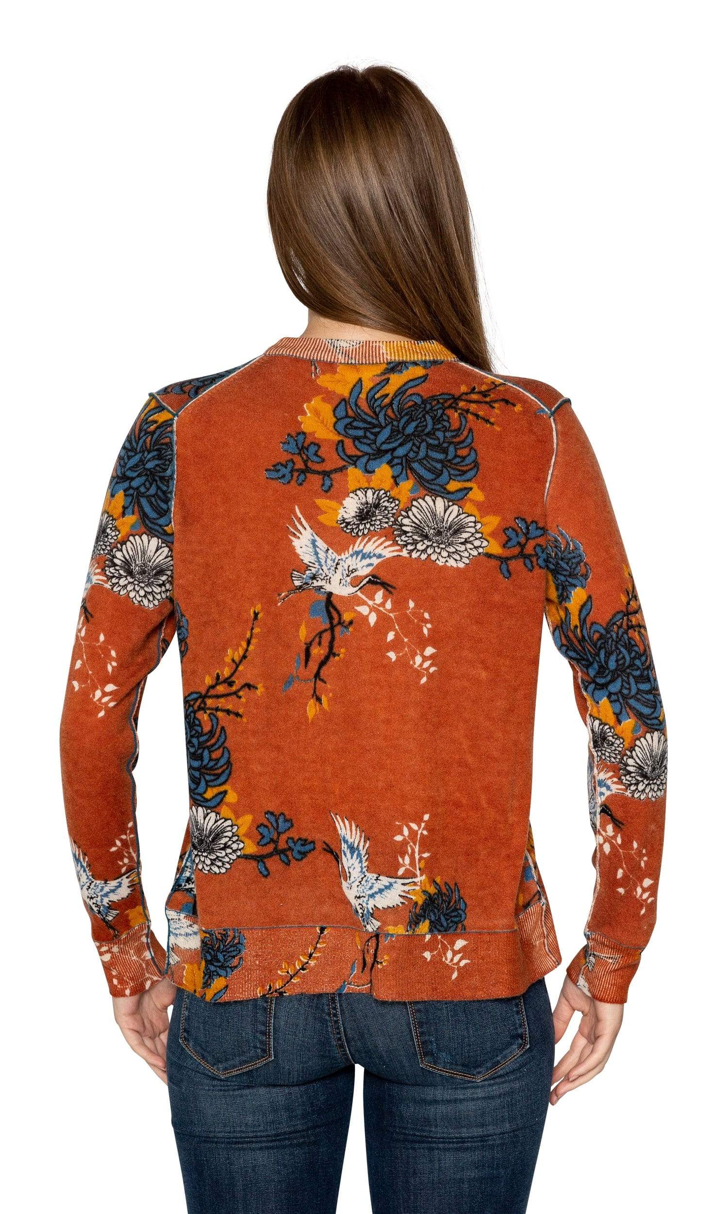 Knitwit Cashmere Comfy Crew - Japanese Floral