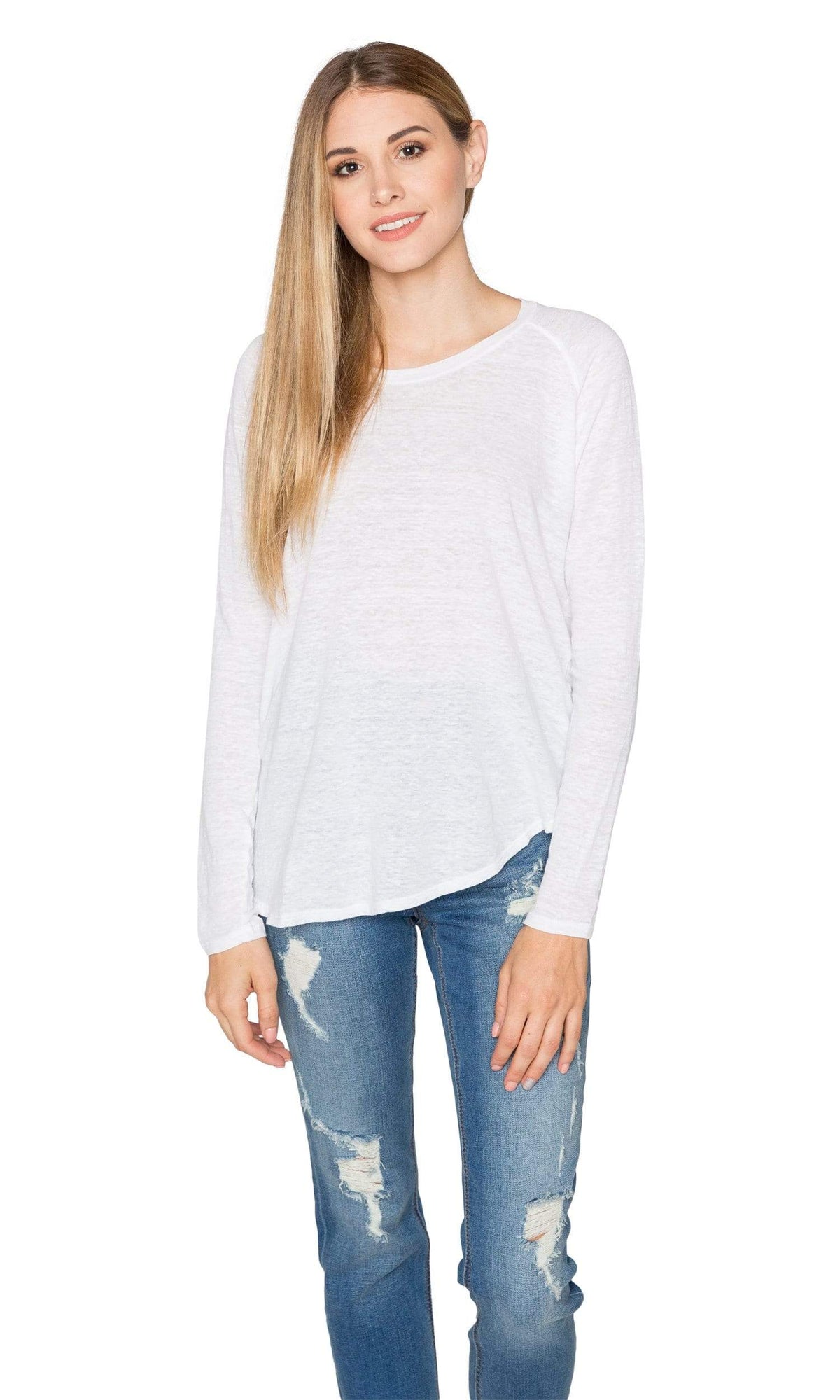 Velvet by Graham &amp; Spencer Piree Linen Knit Raglan Sleeve Top