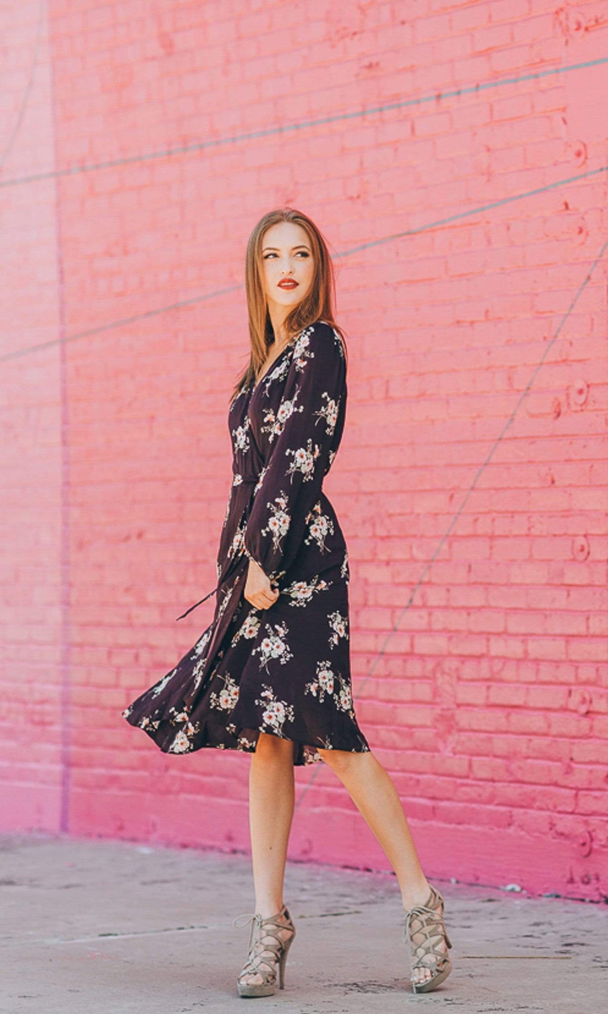 Velvet by Graham &amp; Spencer Pomona Floral Printed Challis Wrap Dress