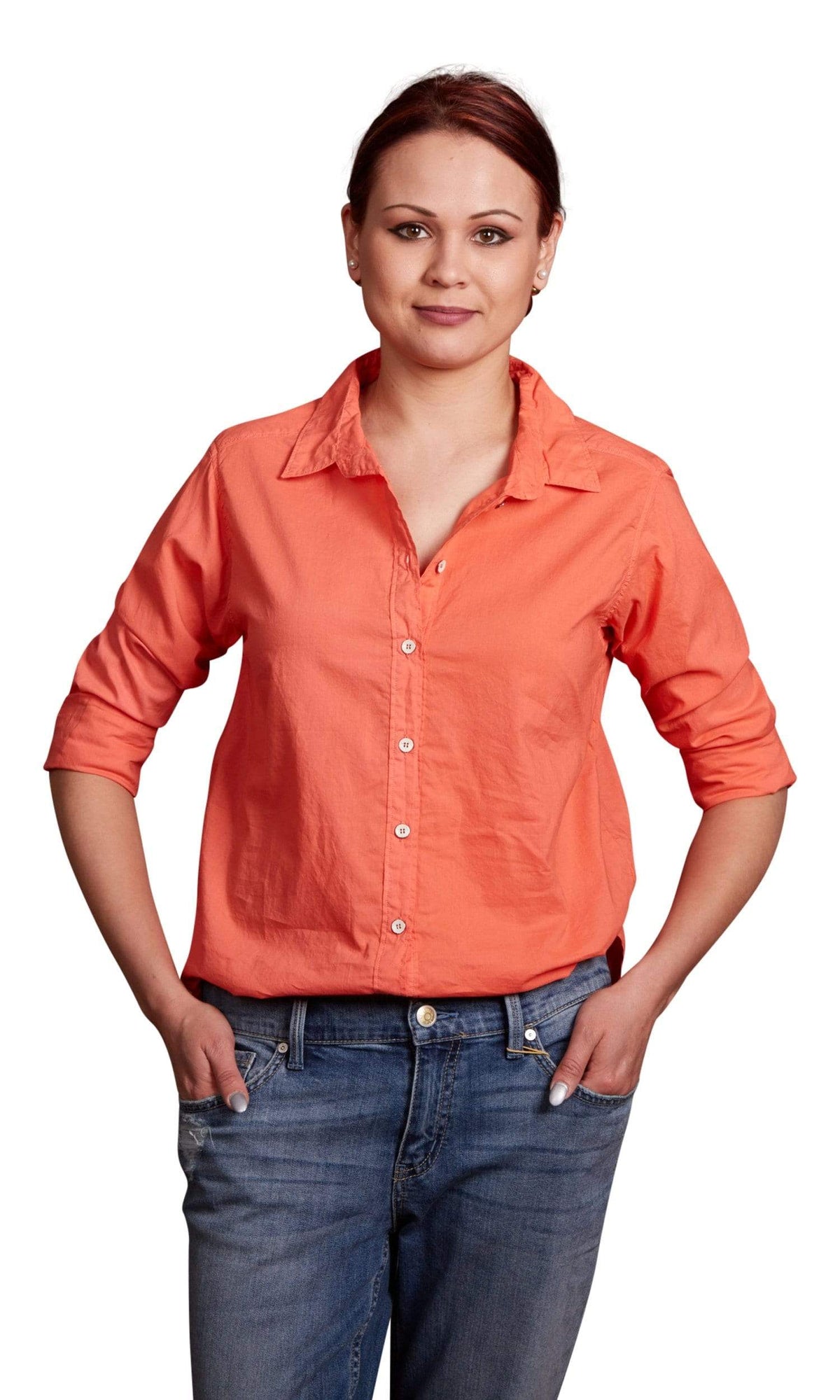 Velvet by Graham &amp; Spencer Minnie Button Down Cotton Shirt