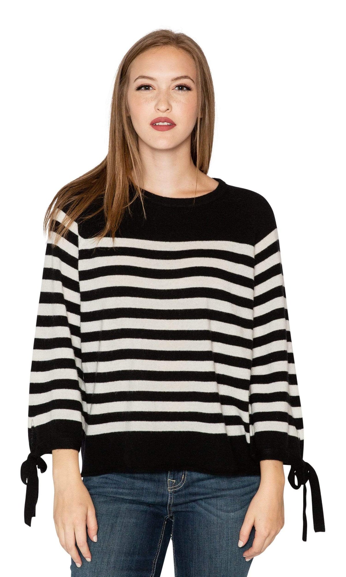 Velvet by Graham &amp; Spencer Cacey Stripe Cashmere Sweater