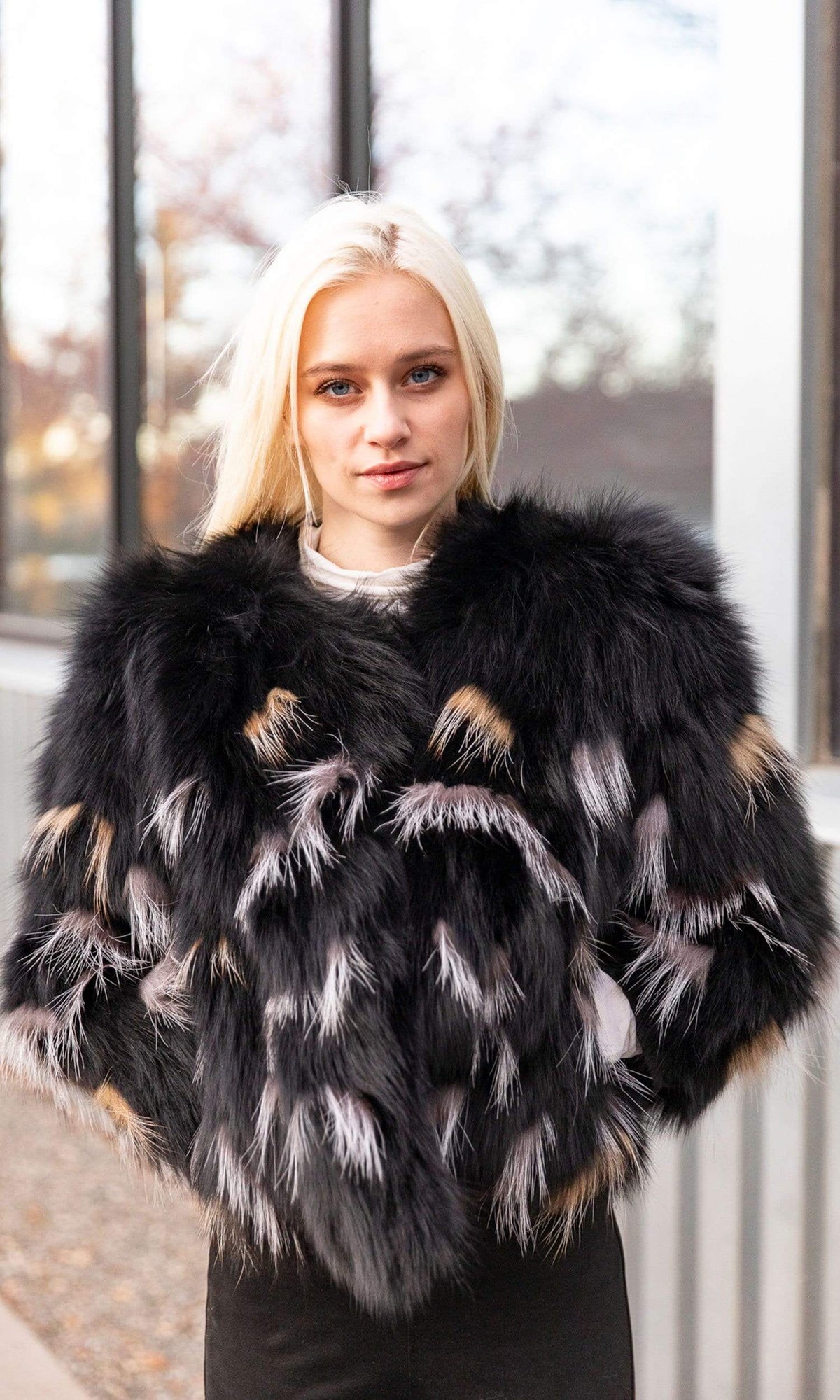 Love Token Melanie Genuine Fur Pattern Jacket