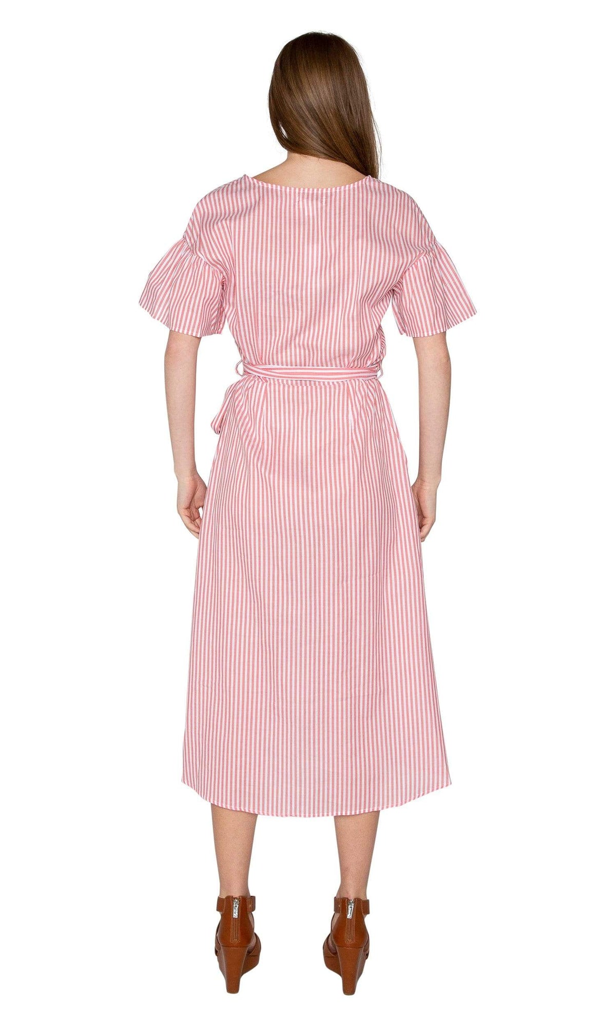 Velvet by Graham &amp; Spencer Jayel Cotton Stripe Wrap Dress