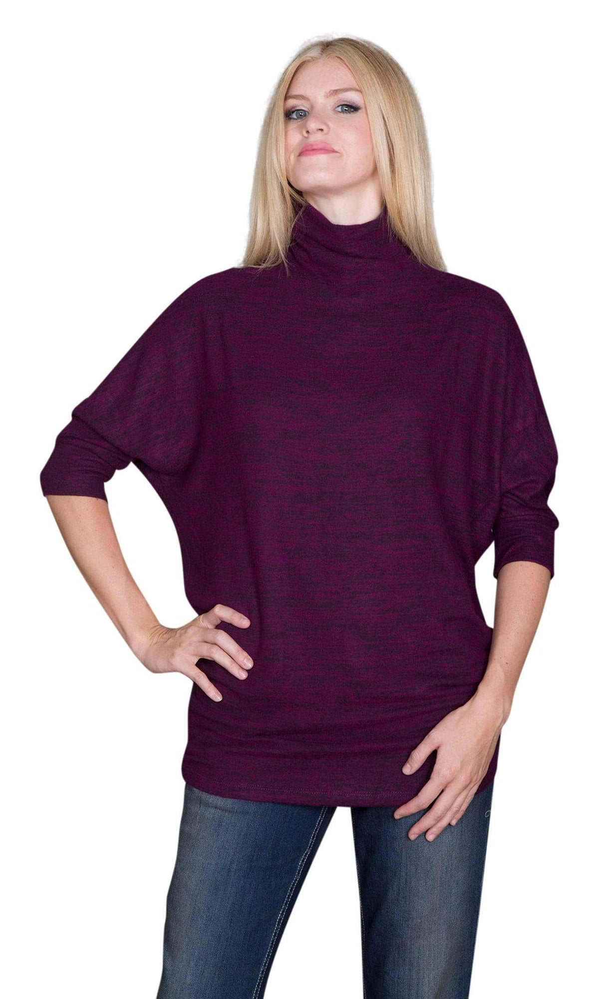 Velvet by Graham &amp; Spencer Eada Cozy Jersey Turtleneck Tunic Top