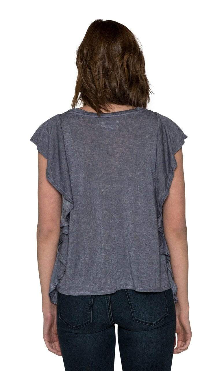 Velvet by Graham &amp; Spencer Alianna Textured Knit Ruffle Top