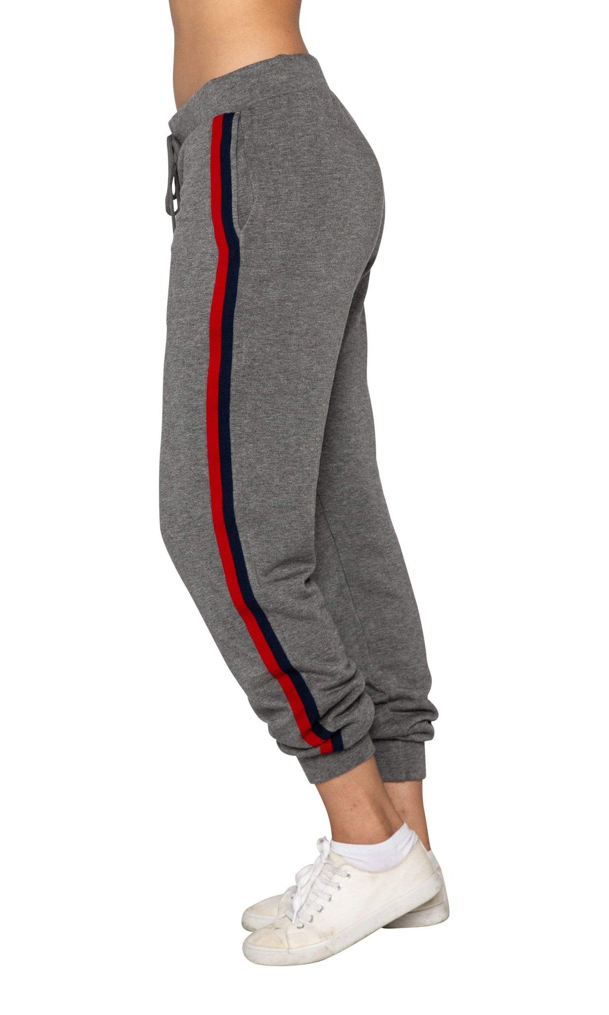 Velvet by Graham &amp; Spencer Dior Stripped Jogger Pants - Charcoal.