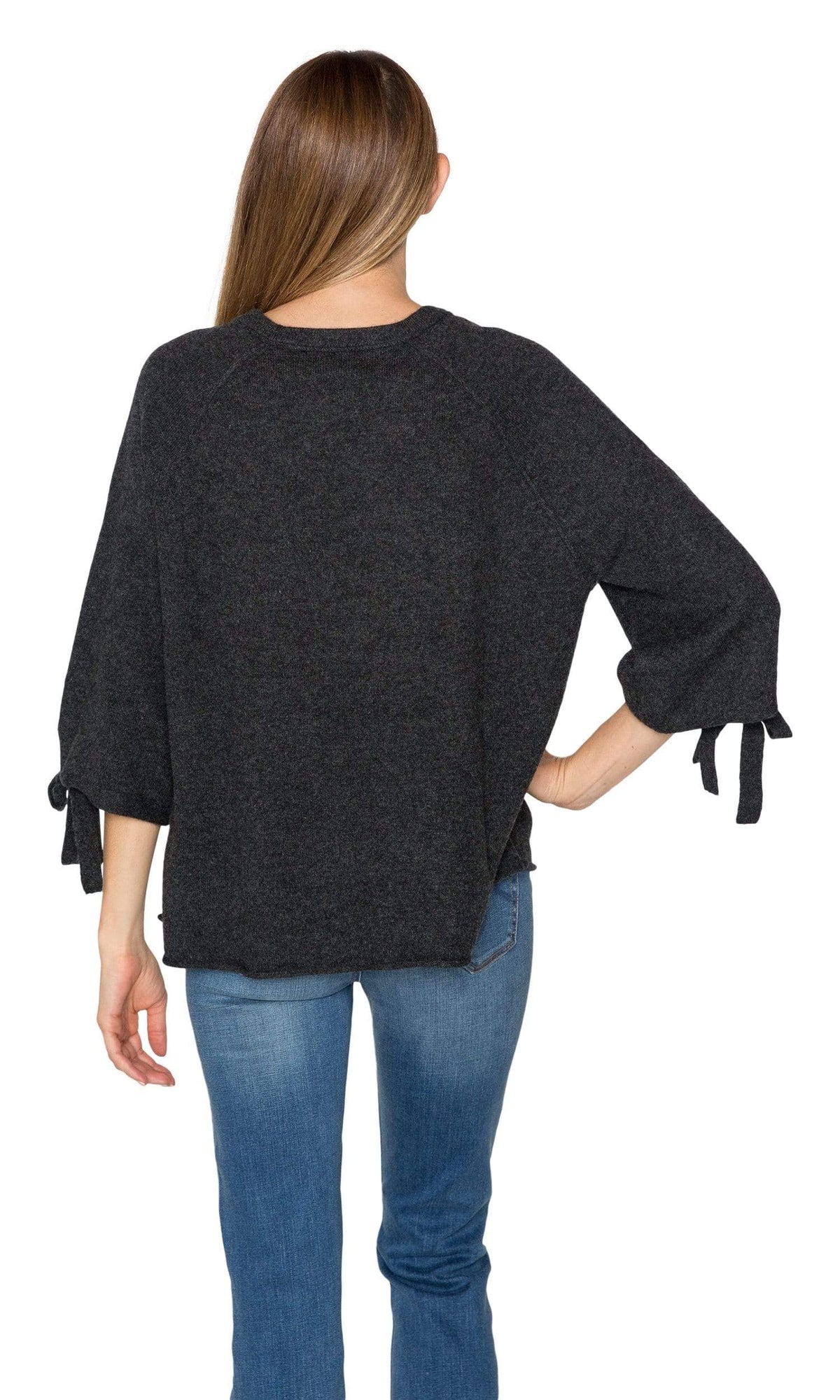 Velvet by Graham &amp; Spencer Nicolette Cashmere Tie Sleeve Sweater