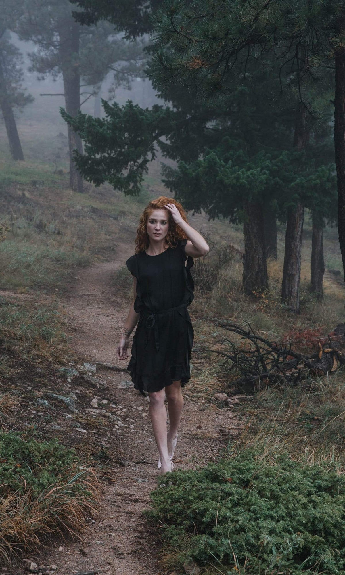 Velvet by Graham &amp; Spencer Tenley Satin Viscose Ruffle Dress