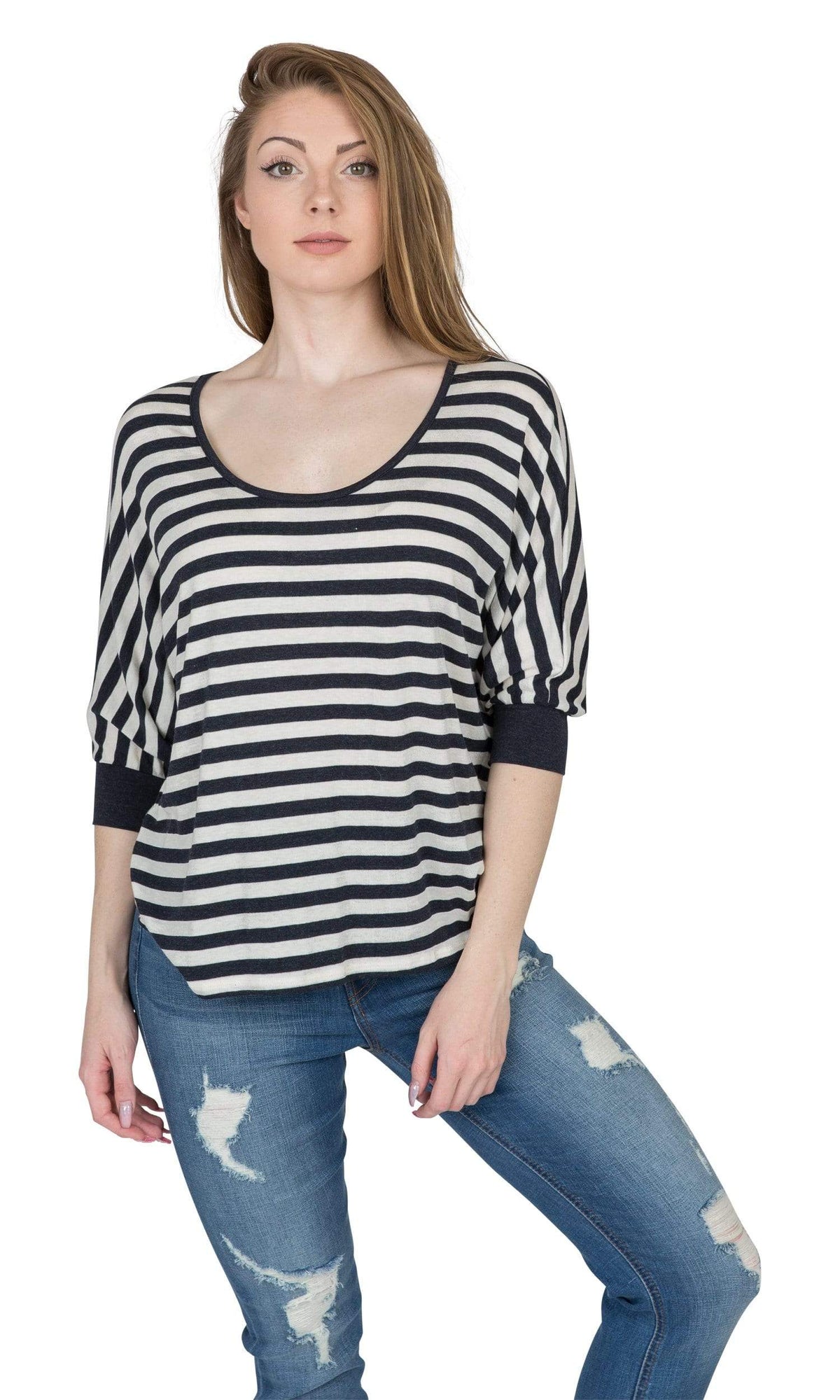 Velvet by Graham &amp; Spencer Jimena Lux Gauze Stripe Dolman Sleeve Top