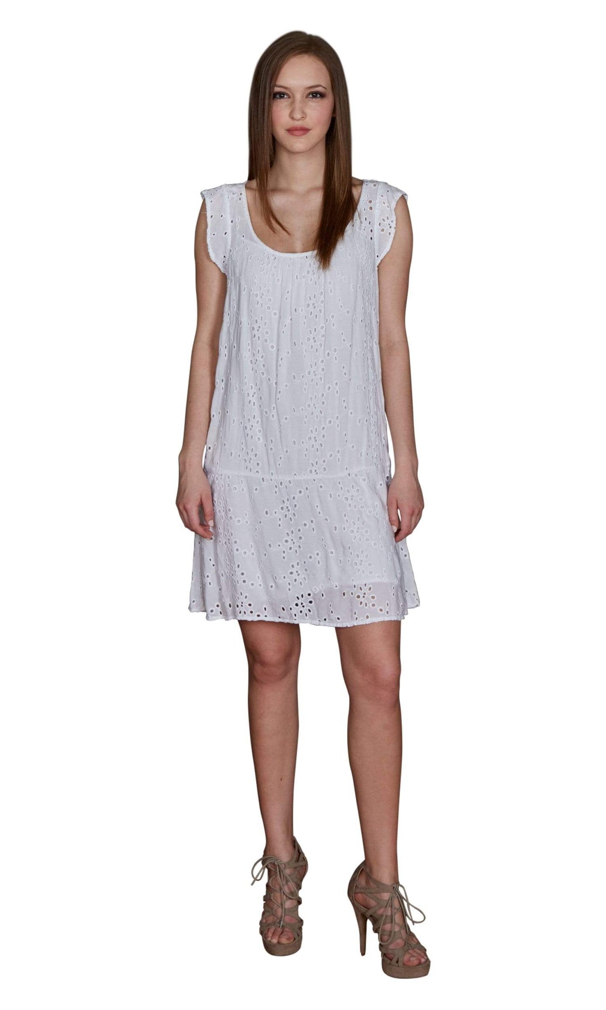 Velvet by Graham &amp; Spencer Airlina Eyelet Scoop Neck Dress