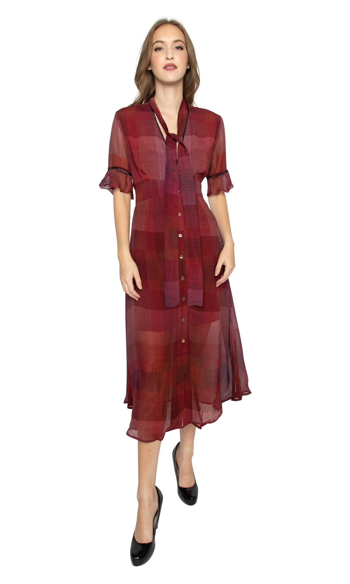 Conditions Apply Era of Fashion Tie Neck Dress