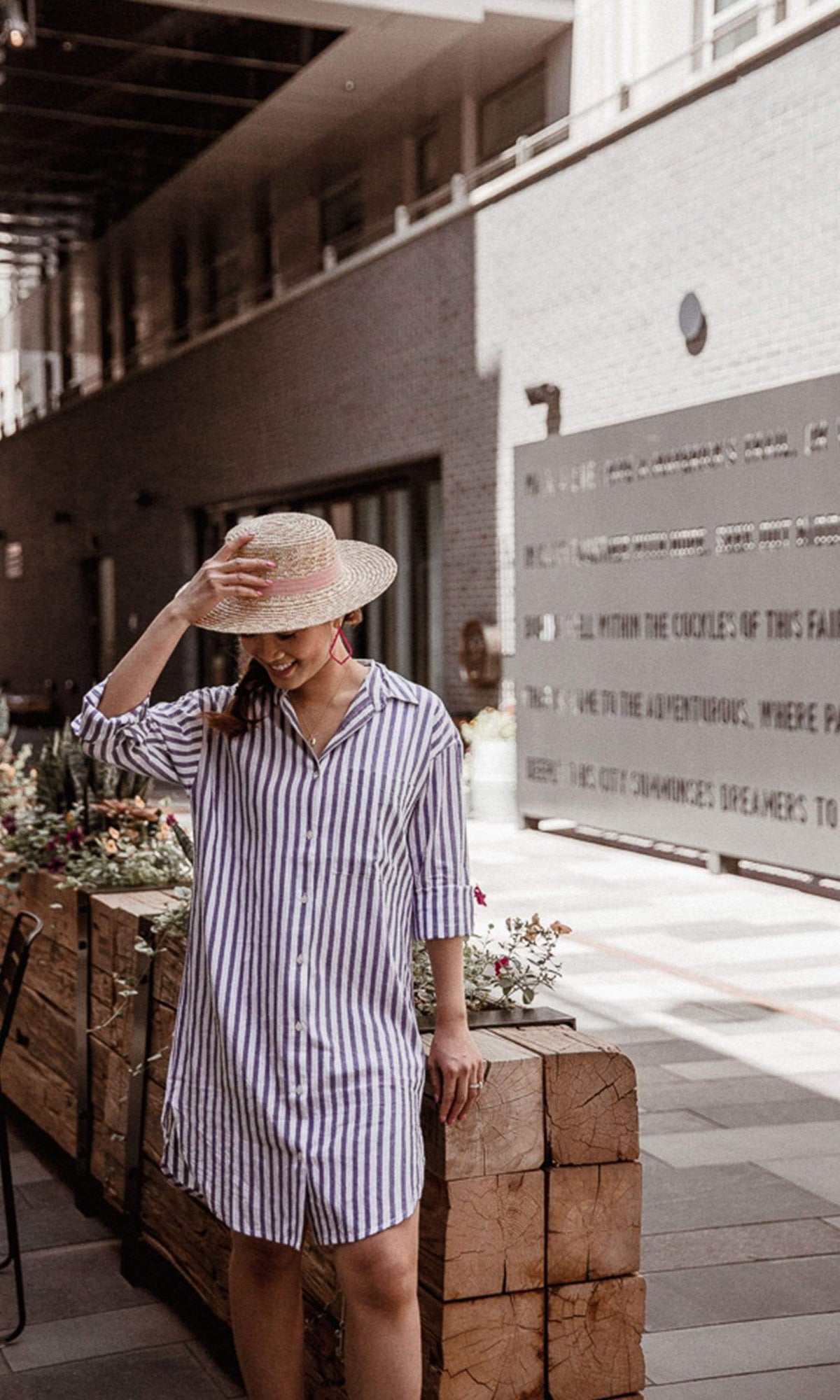 Velvet by Graham &amp; Spencer Ivy Woven Cotton Stripe Dress