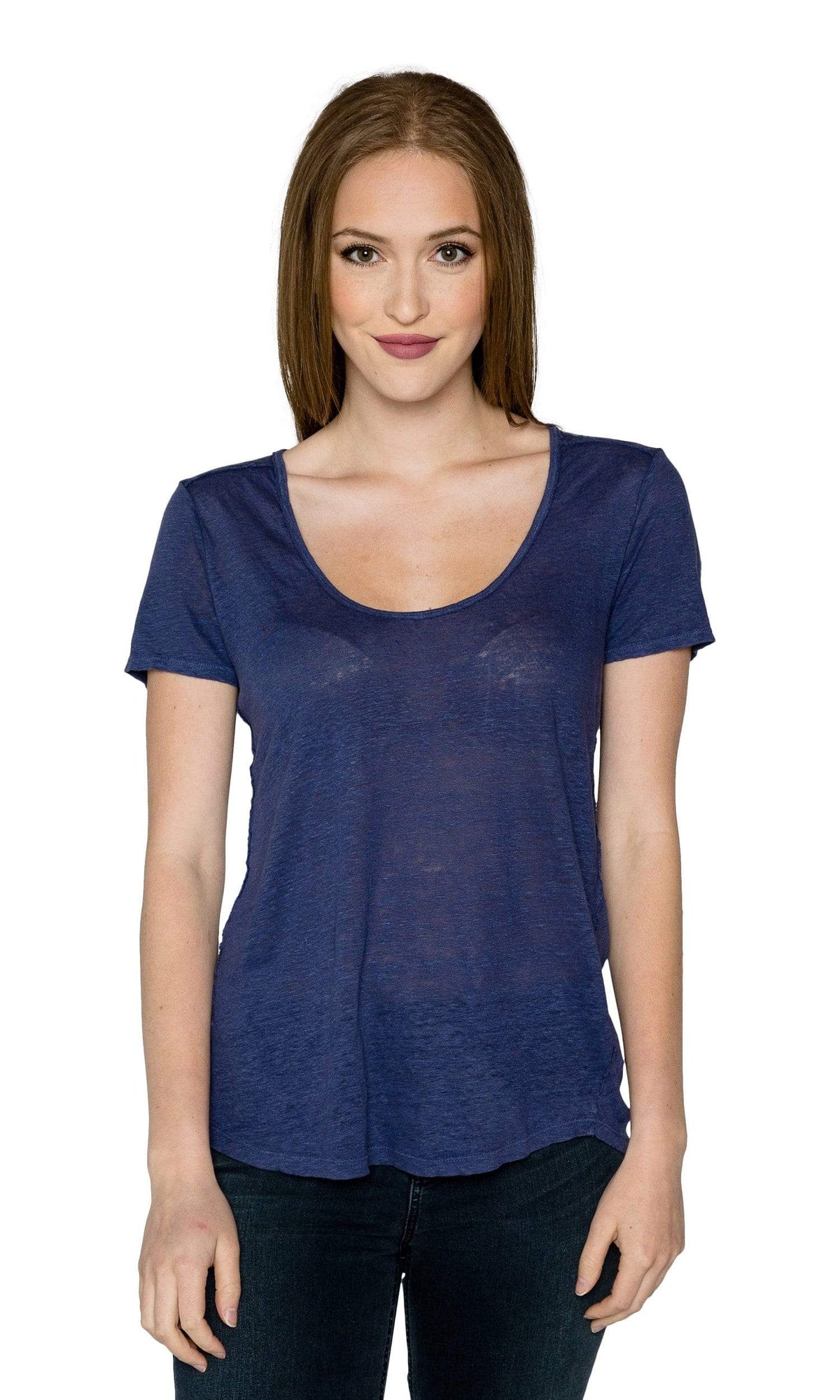 Velvet by Graham &amp; Spencer Oliana Linen Scoop Neck Top