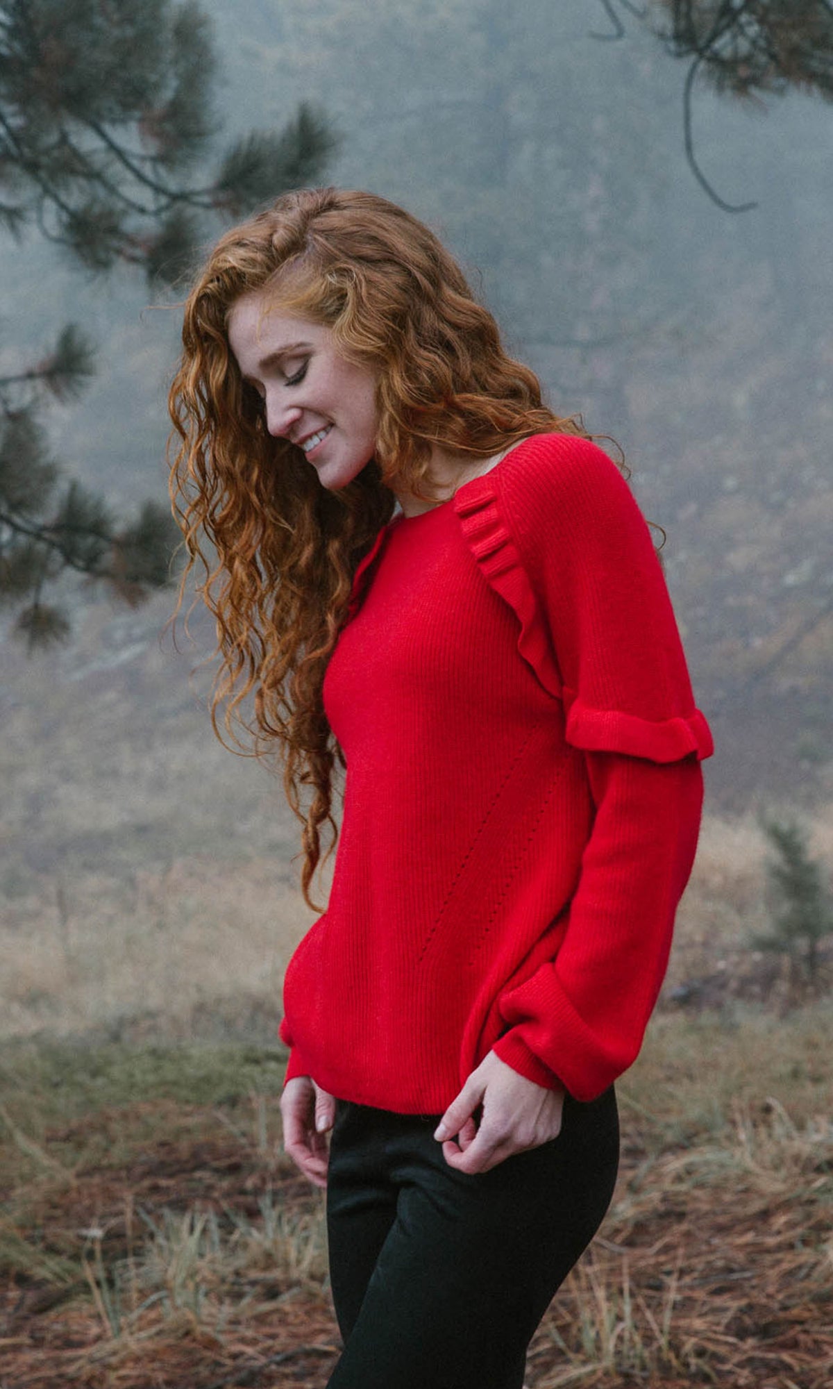 Velvet by Graham &amp; Spencer Dane Ruffle Cashmere Sweater