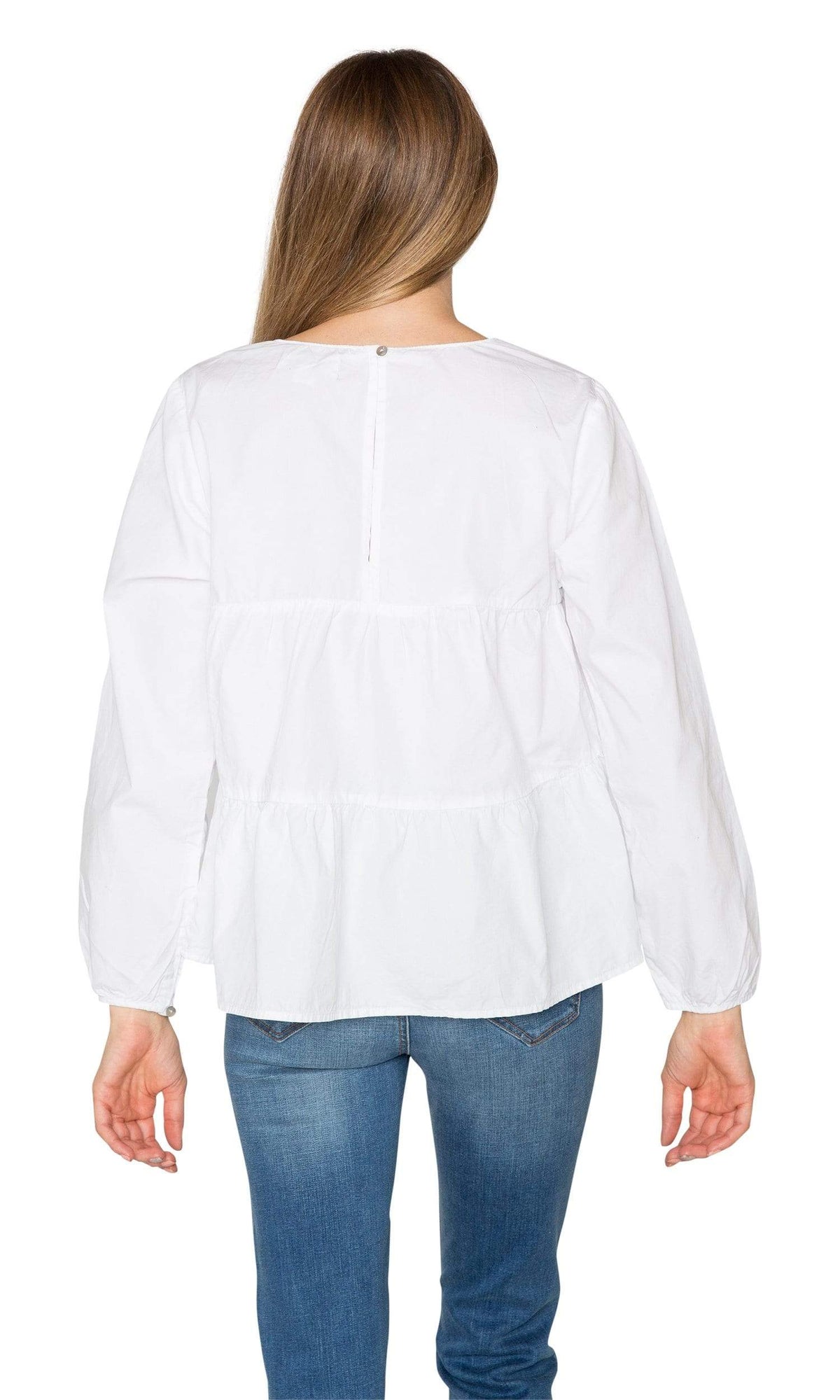 Velvet by Graham &amp; Spencer Blaine Crispy Poplin Ruffle Top