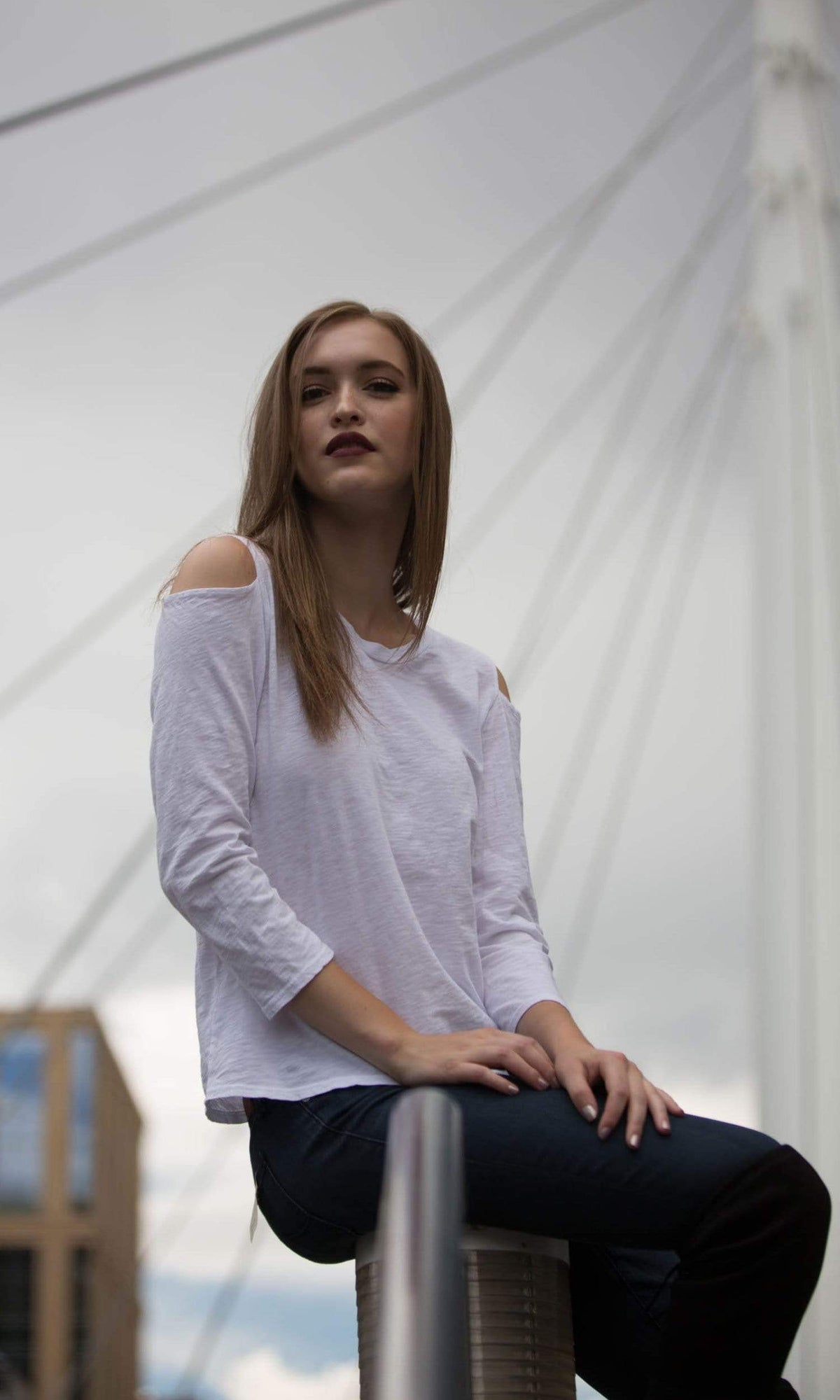 Velvet by Graham &amp; Spencer Bria Cotton Slub Cut Out Top